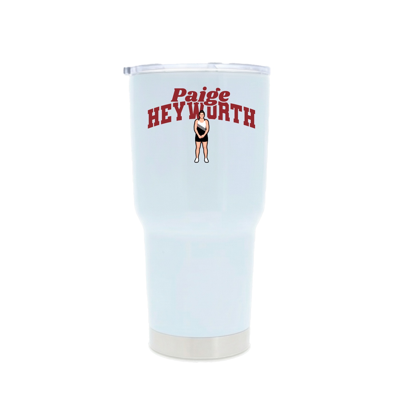 30oz Stainless Steel Tumbler — Signature Arch in White