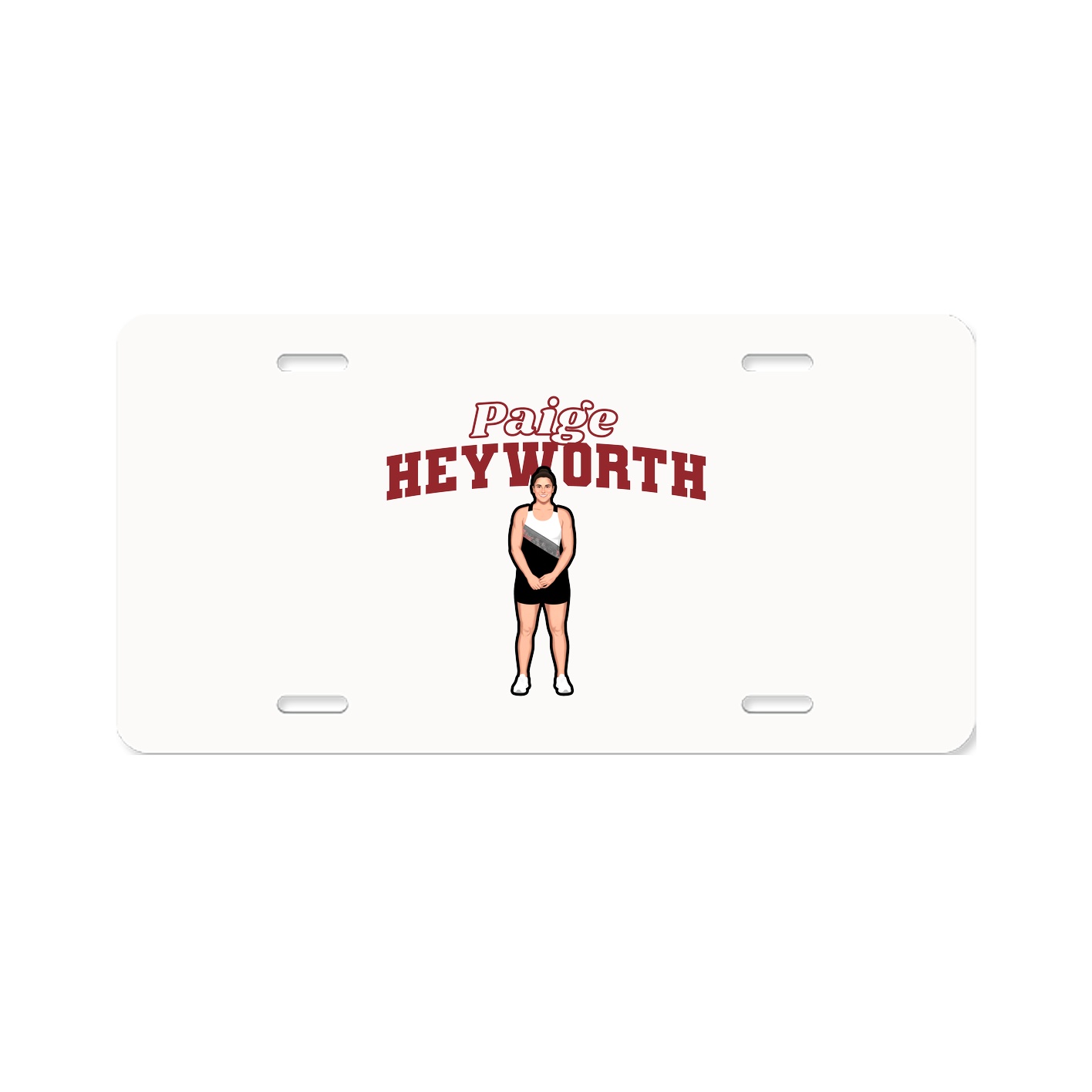 License Plate — Name Arch in Classic