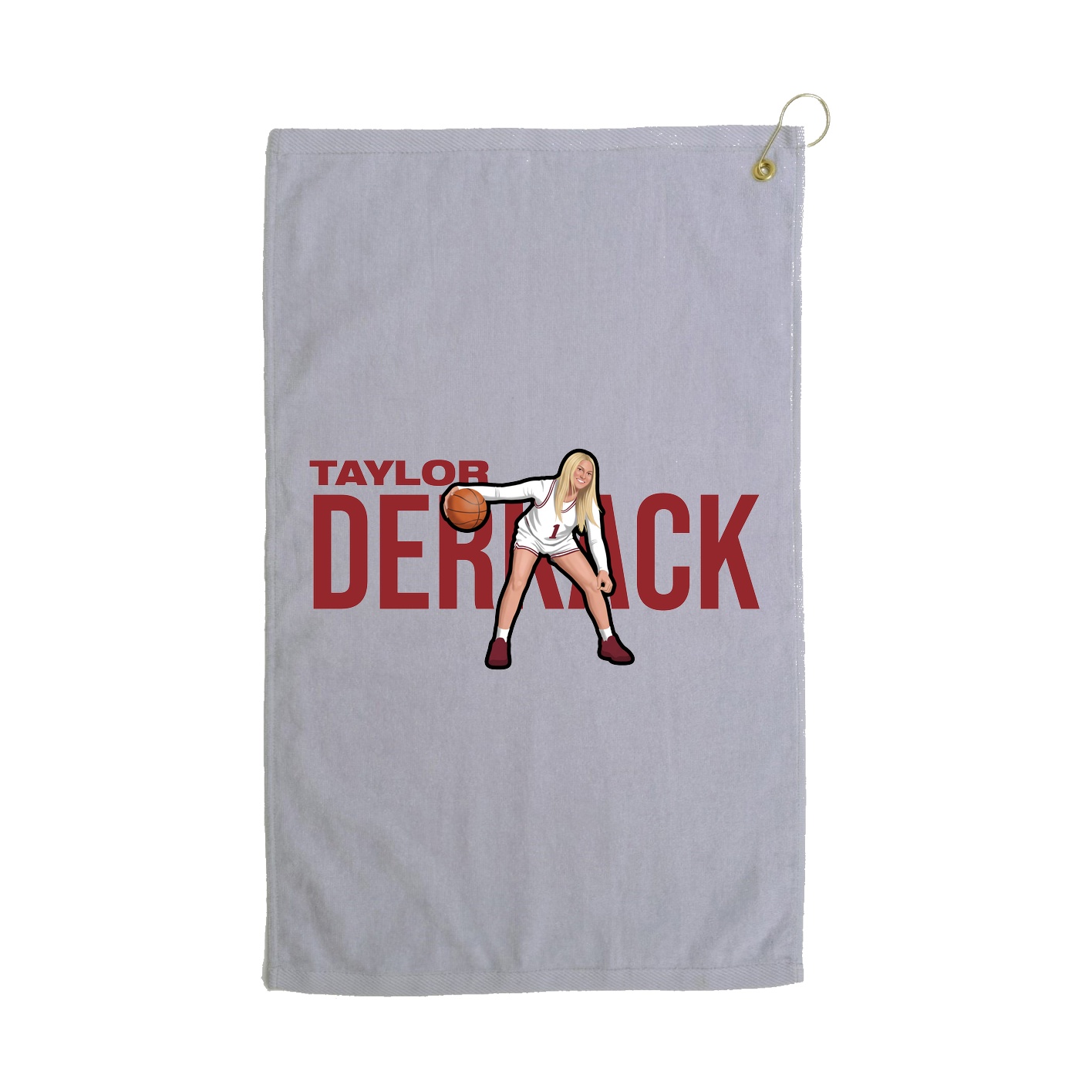 Golf Towel — Player Name in Grey