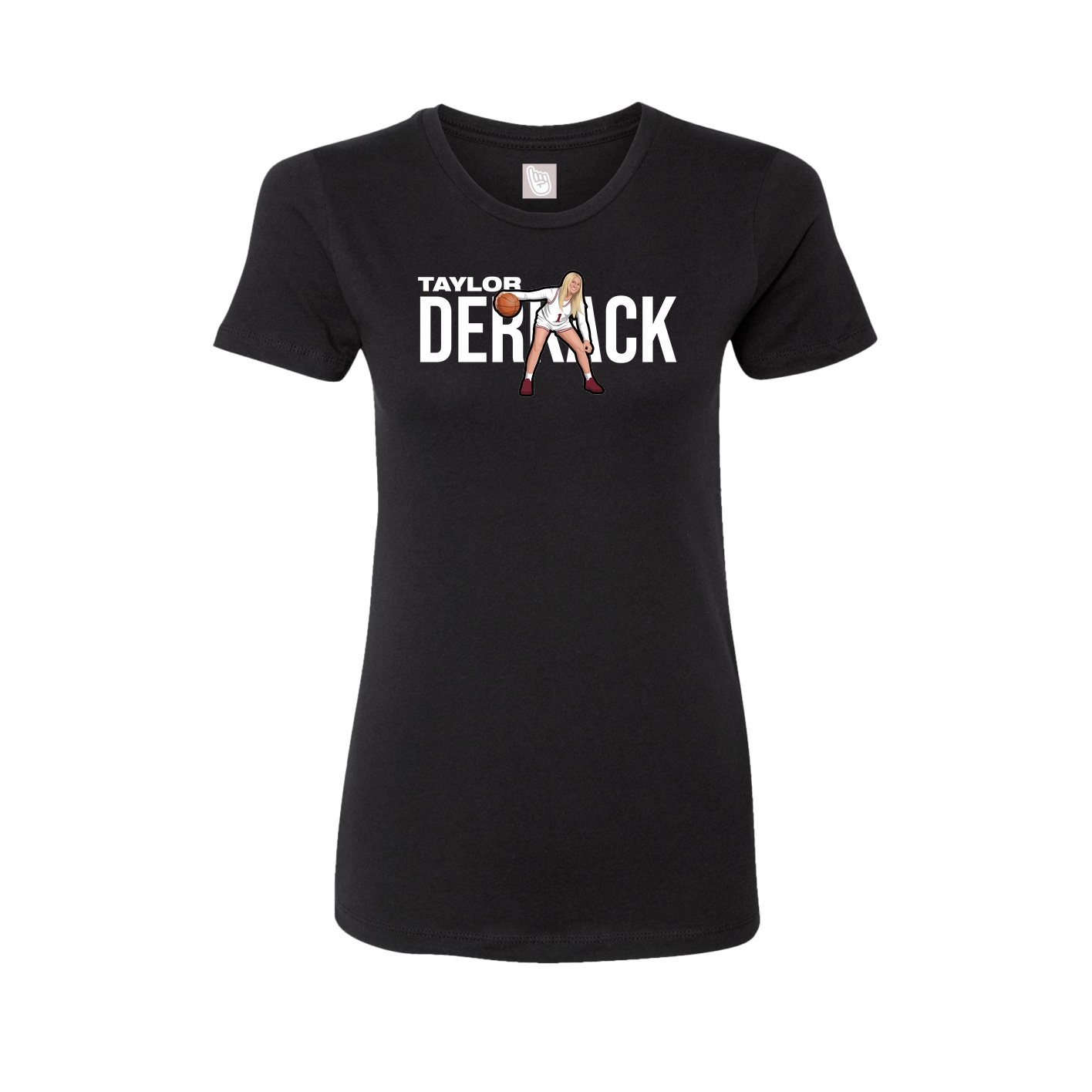 Fitted Women's Tee — Player Name in Black
