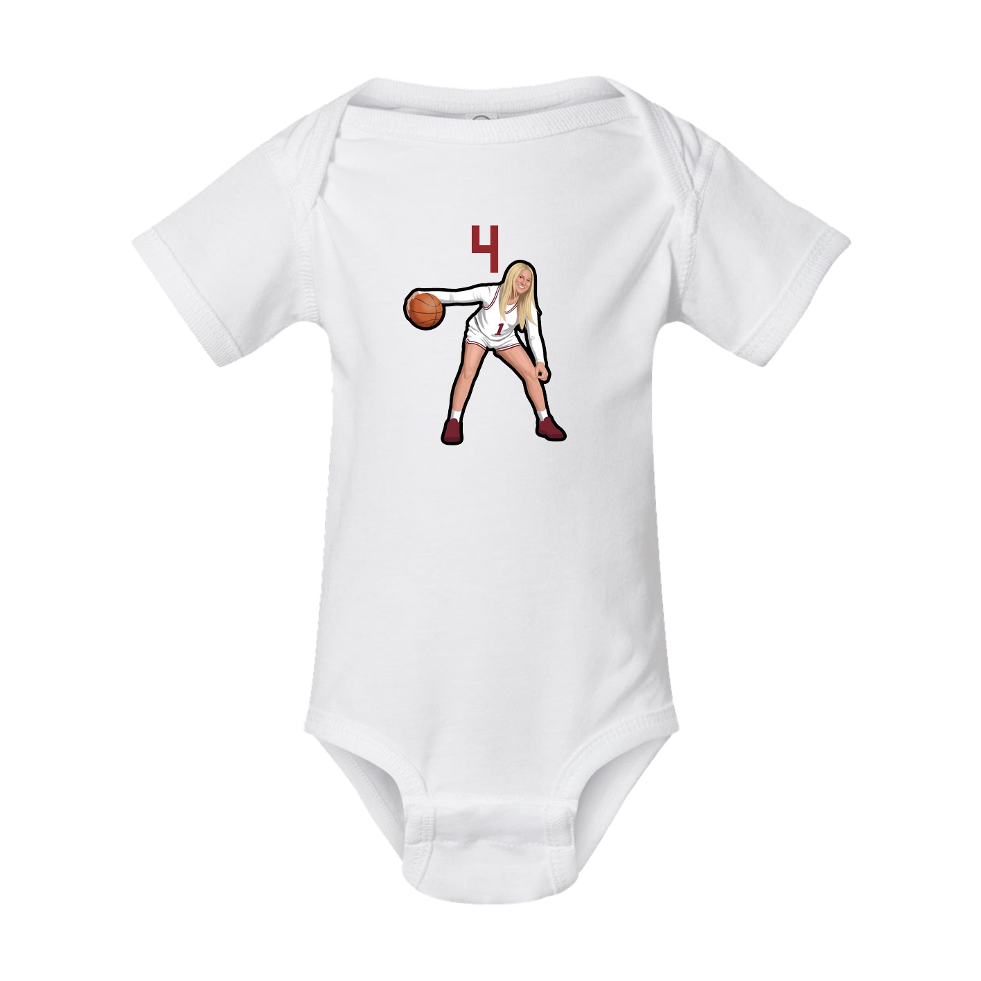 Baby Onesie — Number Top in White