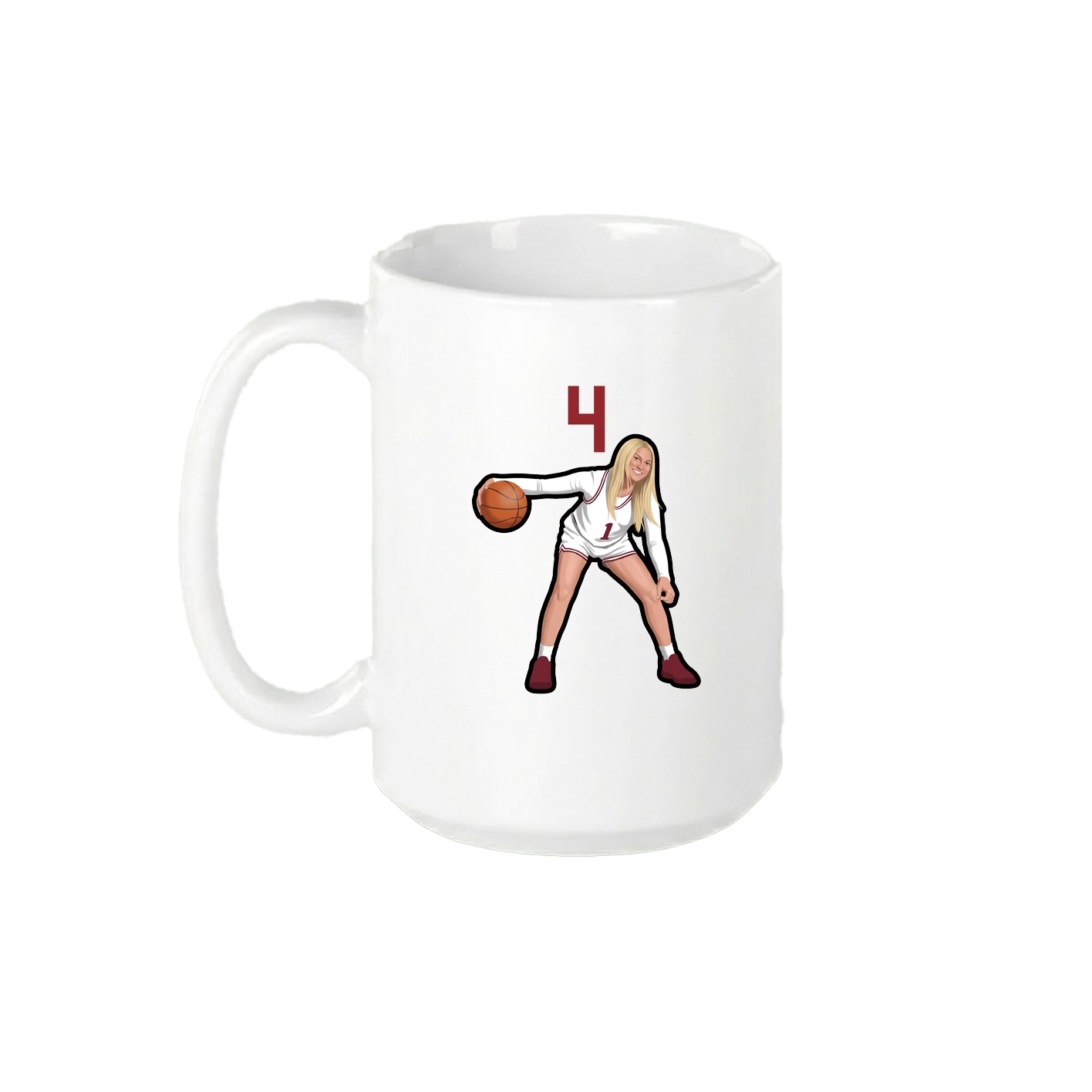 15oz Coffee Mug — Number Top in White