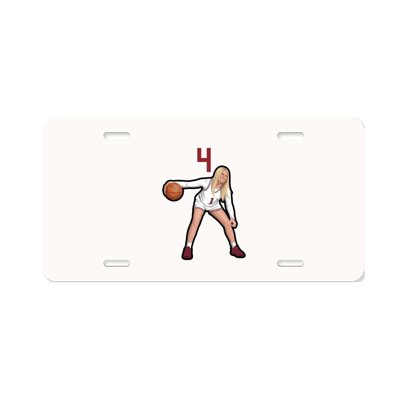 License Plate — Number Top in Classic