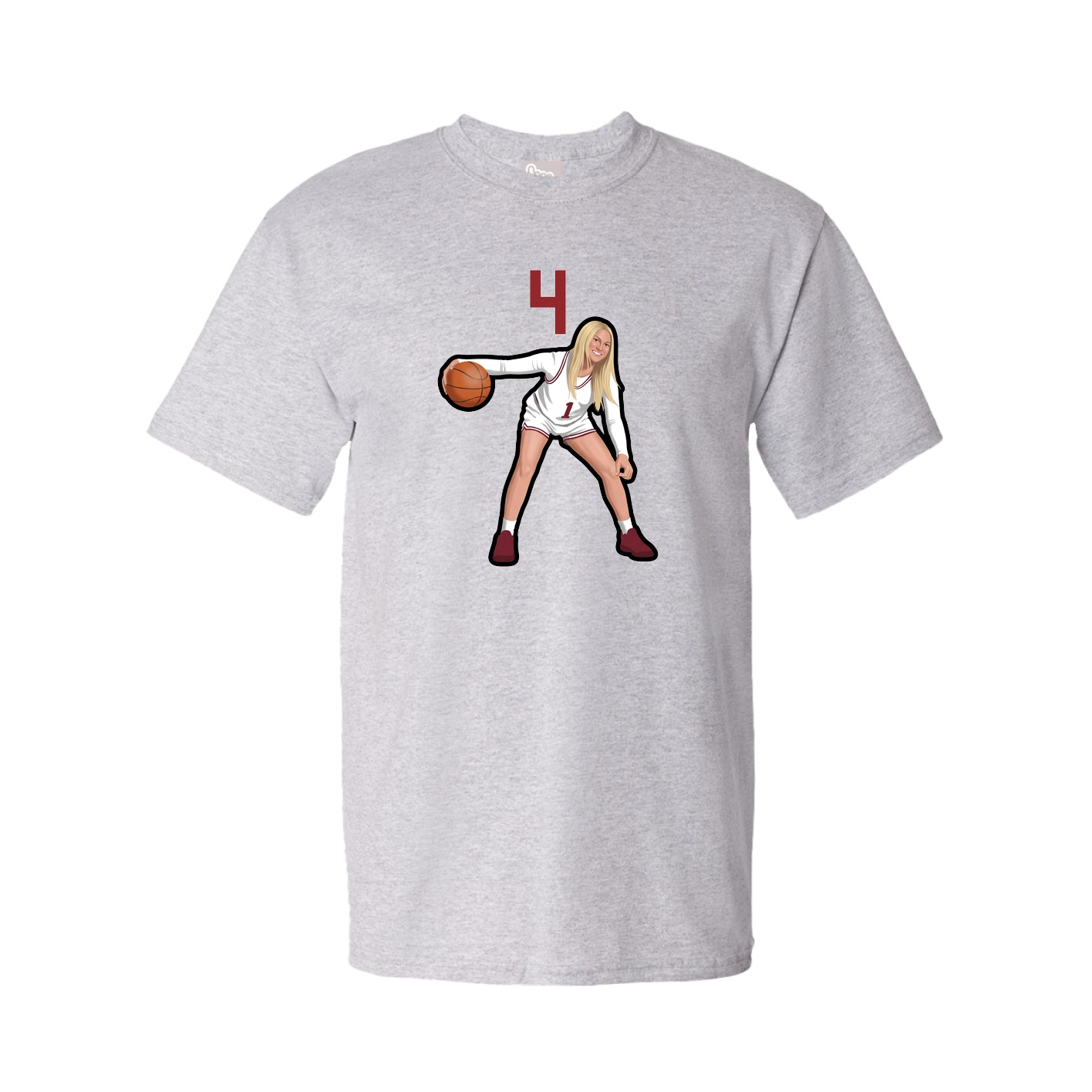 Youth Tee — Number Top in Grey
