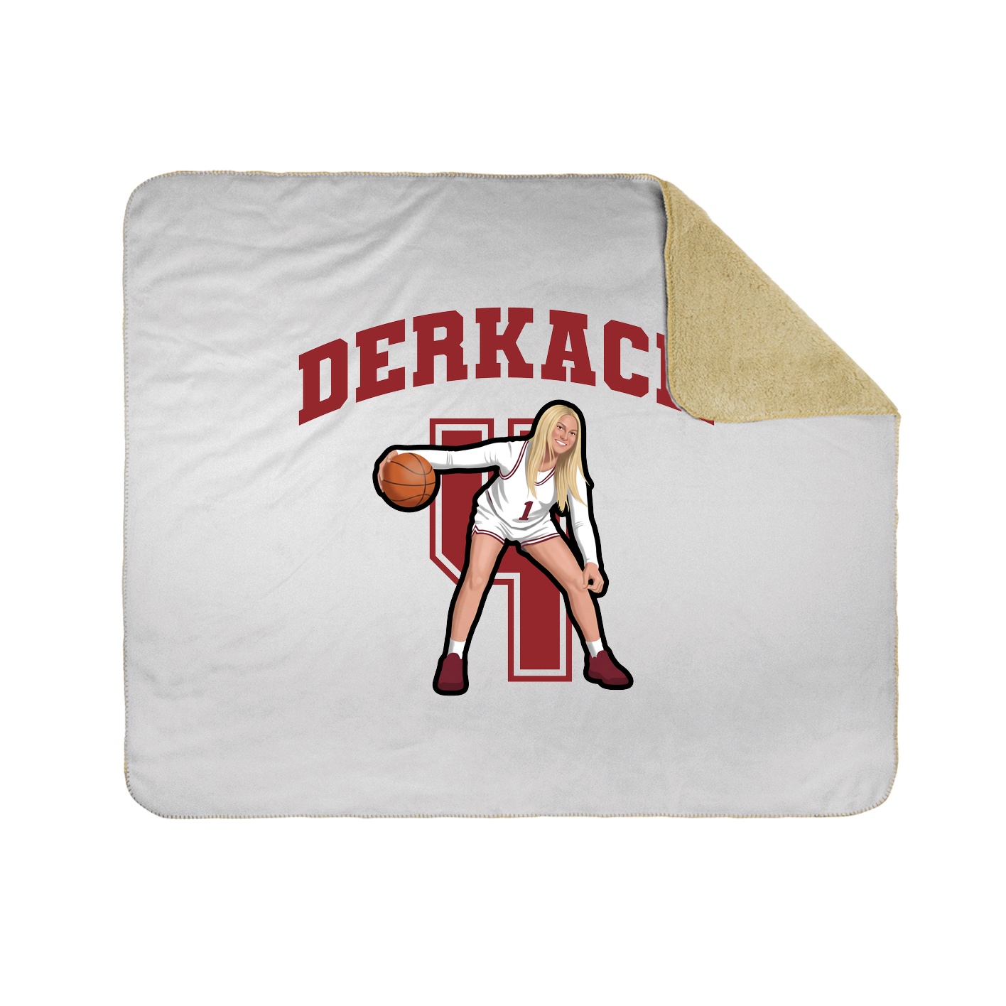 Throw Blanket — Number in White