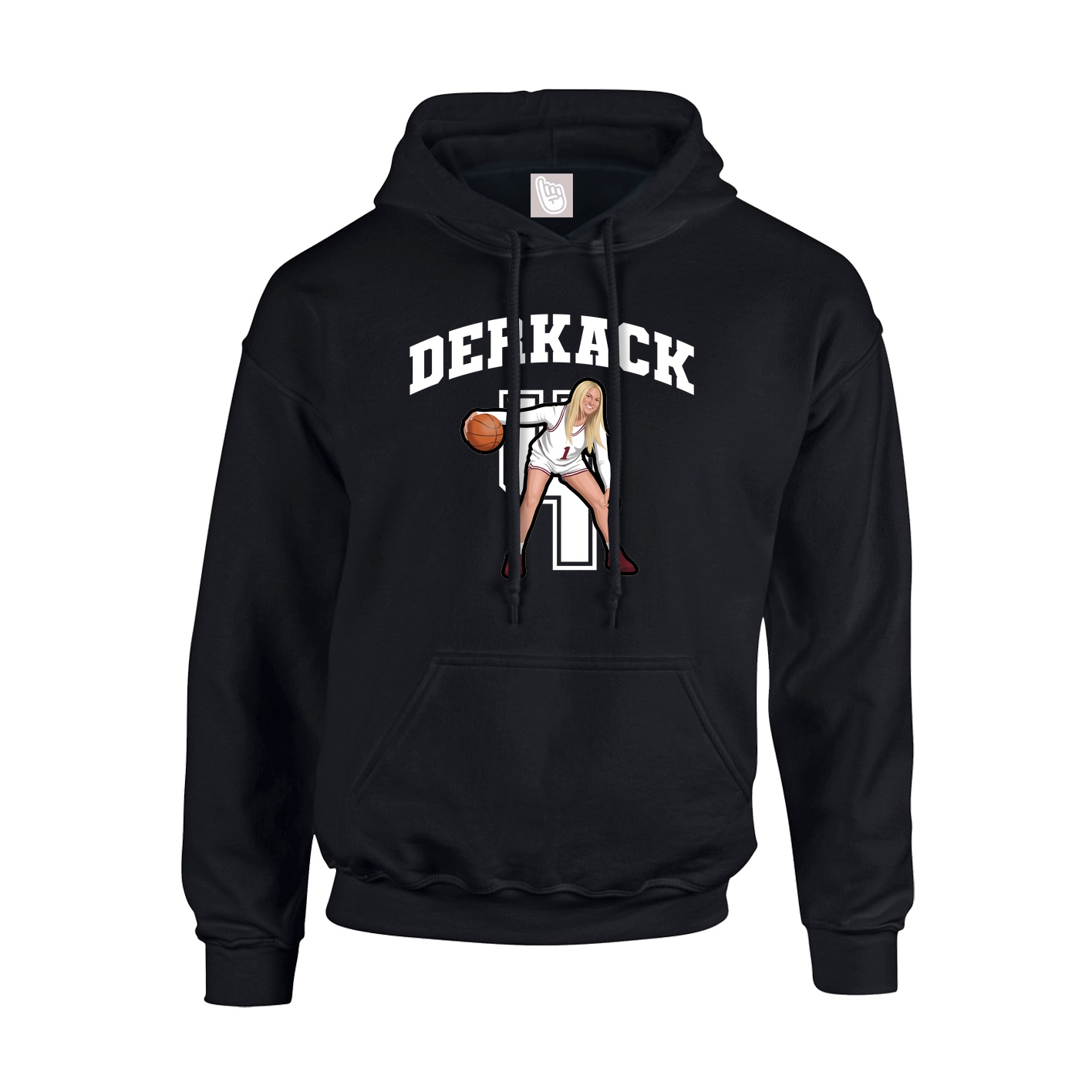 Youth Hoodie — Number in Black