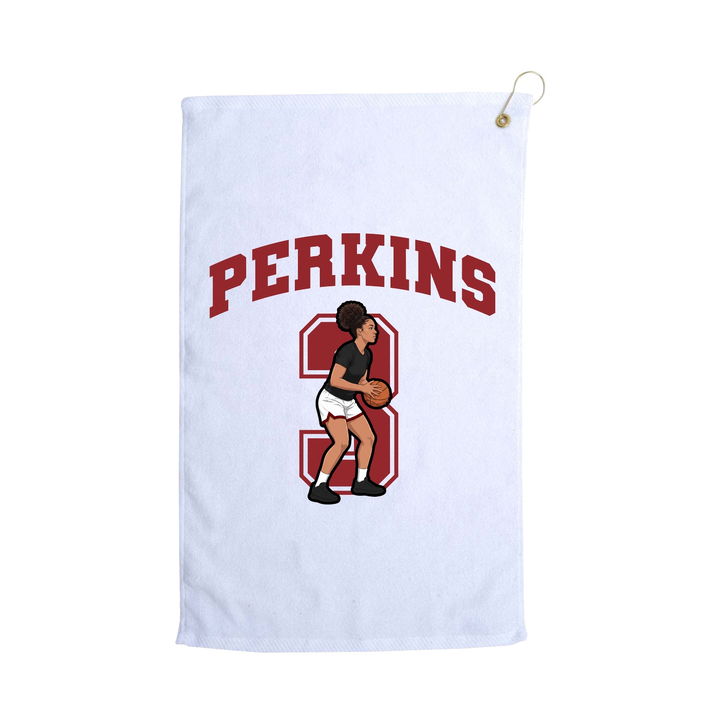 Golf Towel — Number in White