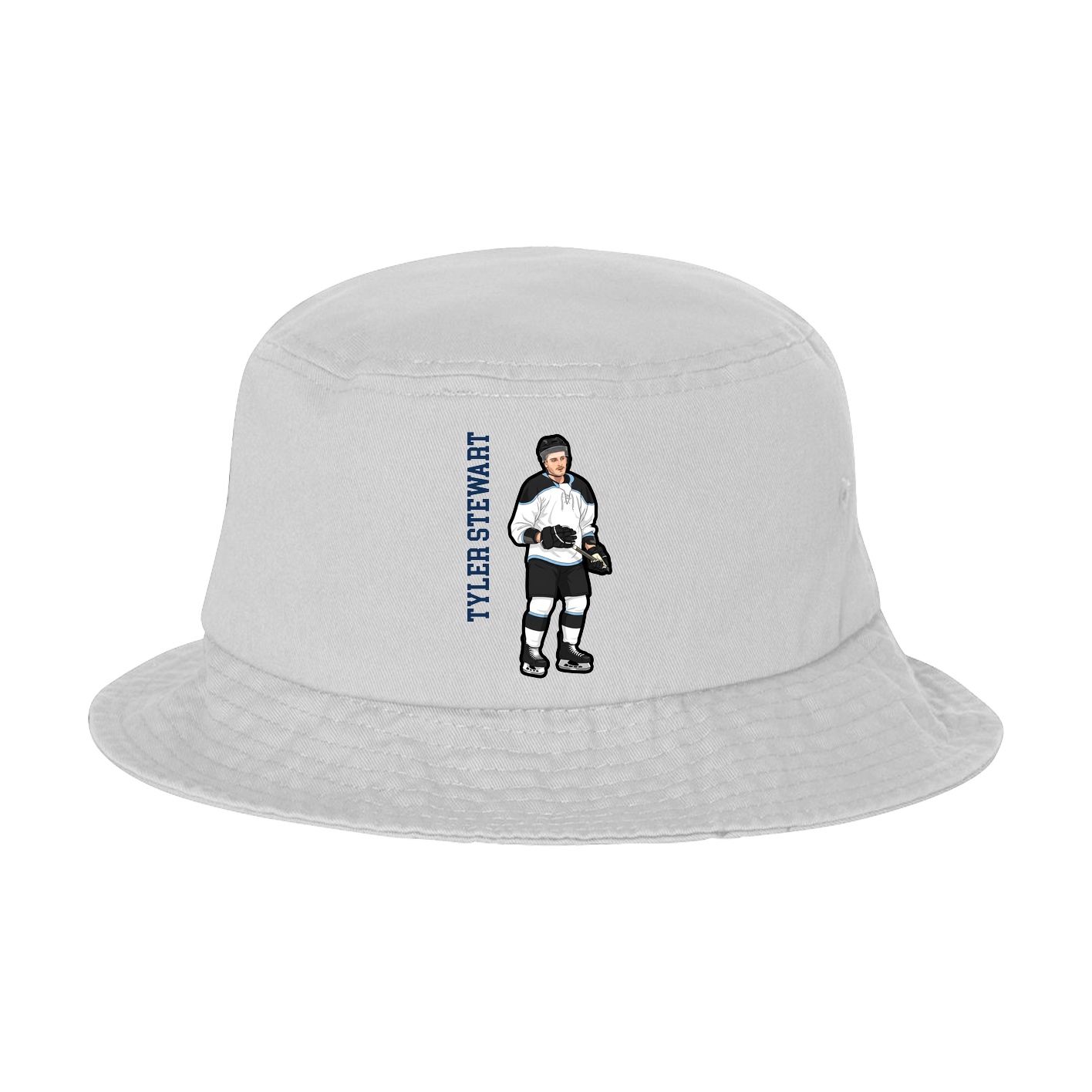 Bucket Cap — Name Vertical in White