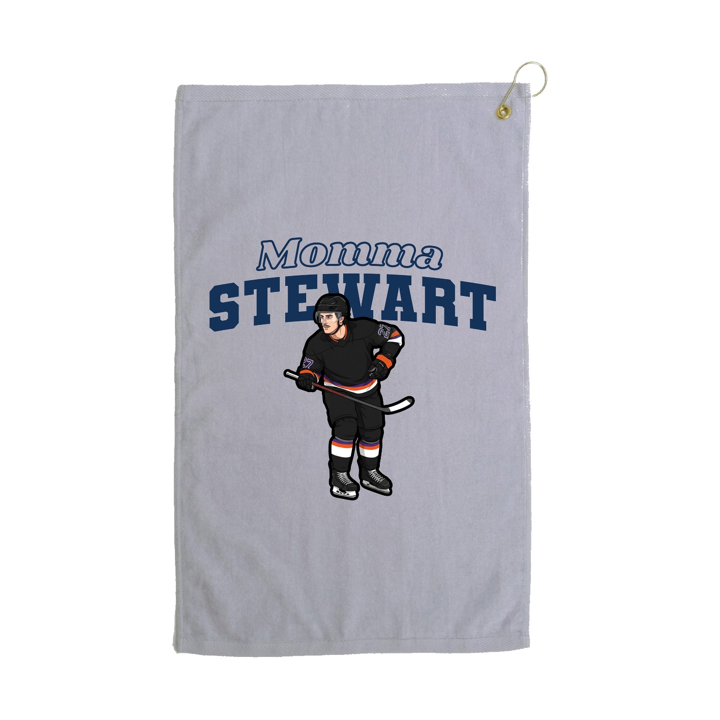 Golf Towel — Mothers Day Block in Grey