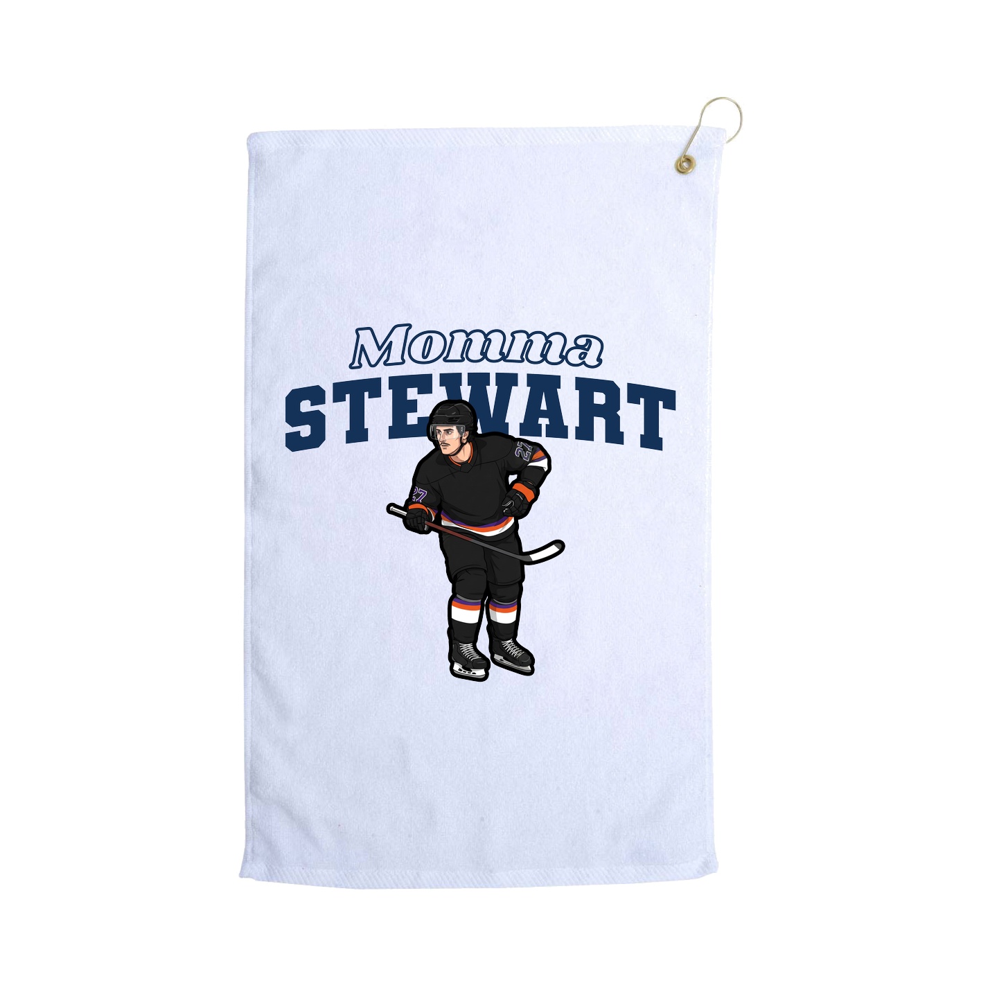 Golf Towel — Mothers Day Block in White