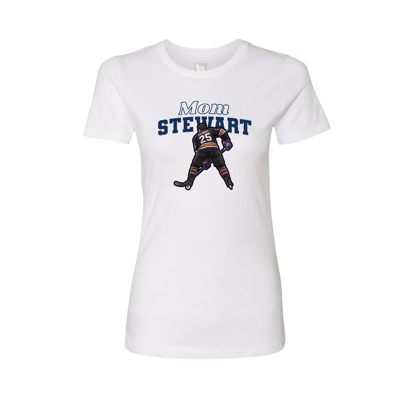 Womens Tee — Mothers Day Block in White