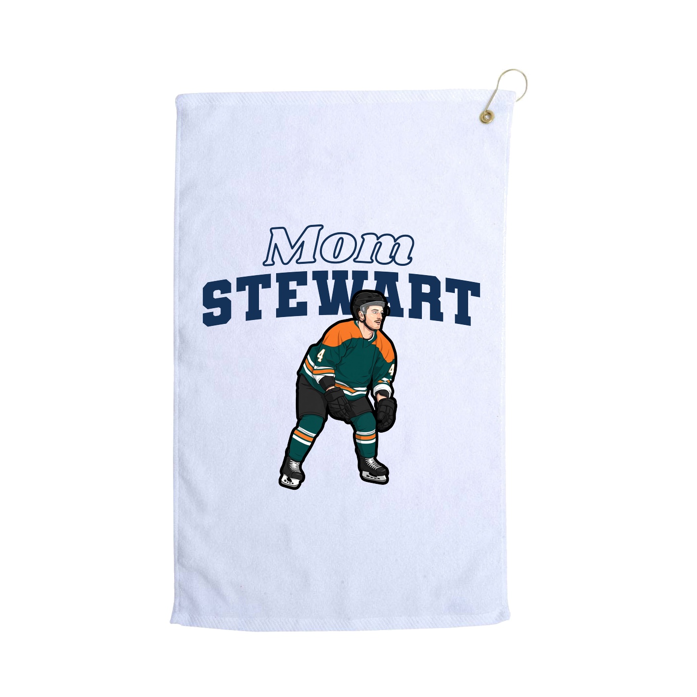 Golf Towel — Mothers Day Block in White