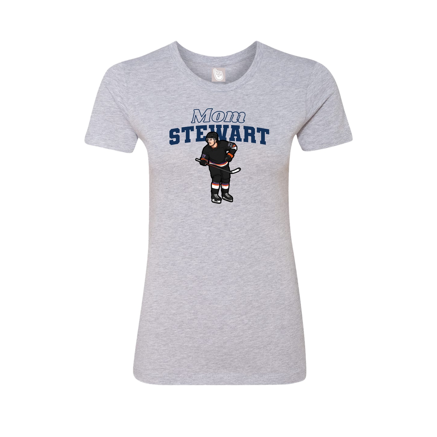 Womens Tee — Mothers Day Block in Grey