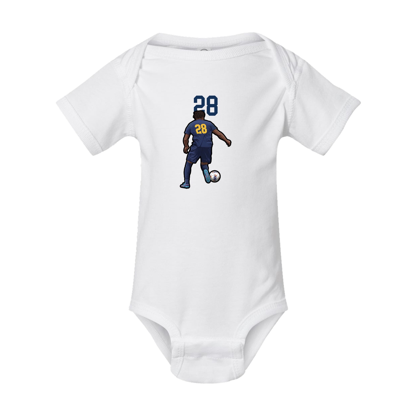 Baby Onesie — Number Top in White