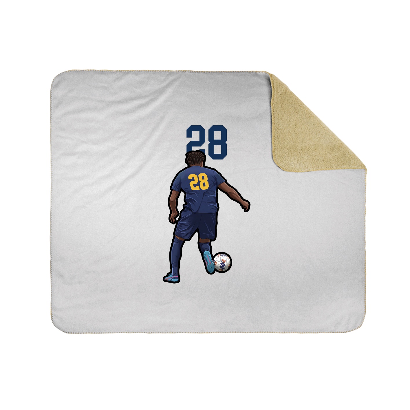 Throw Blanket — Number Top in White