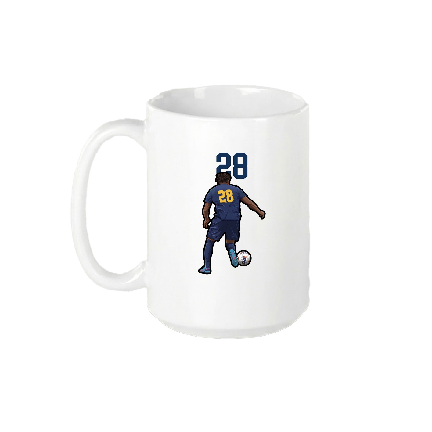 15oz Coffee Mug — Number Top in White