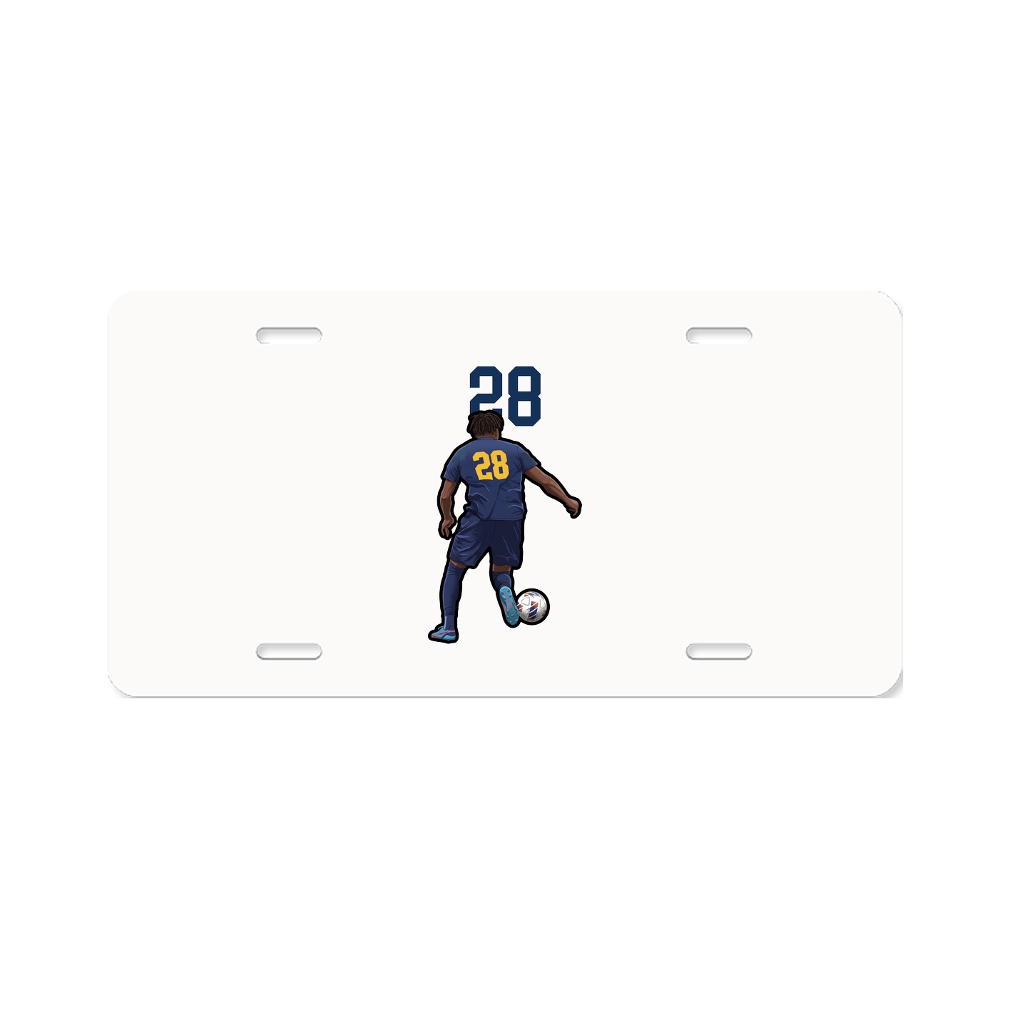 License Plate — Number Top in Classic