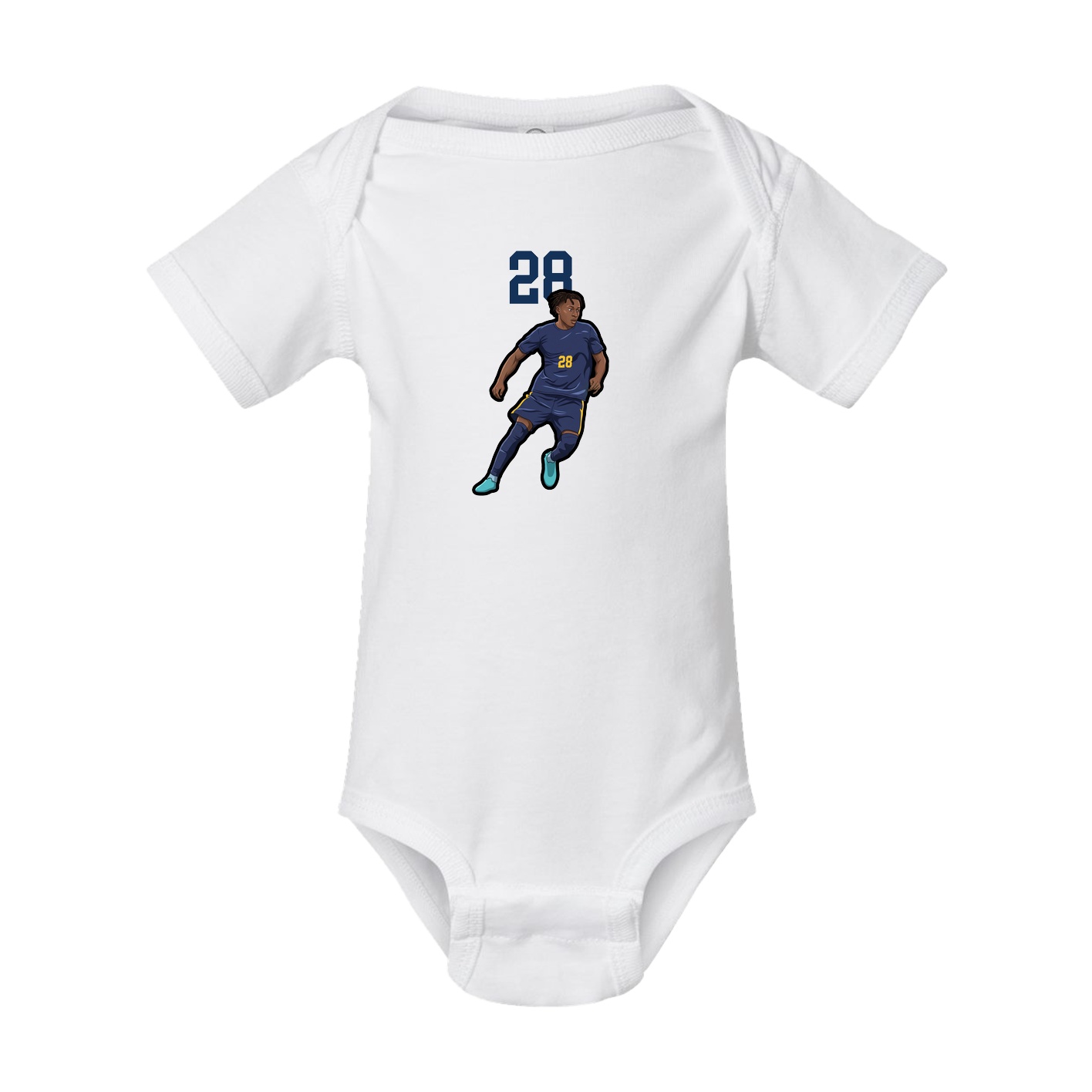Baby Onesie — Number Top in White