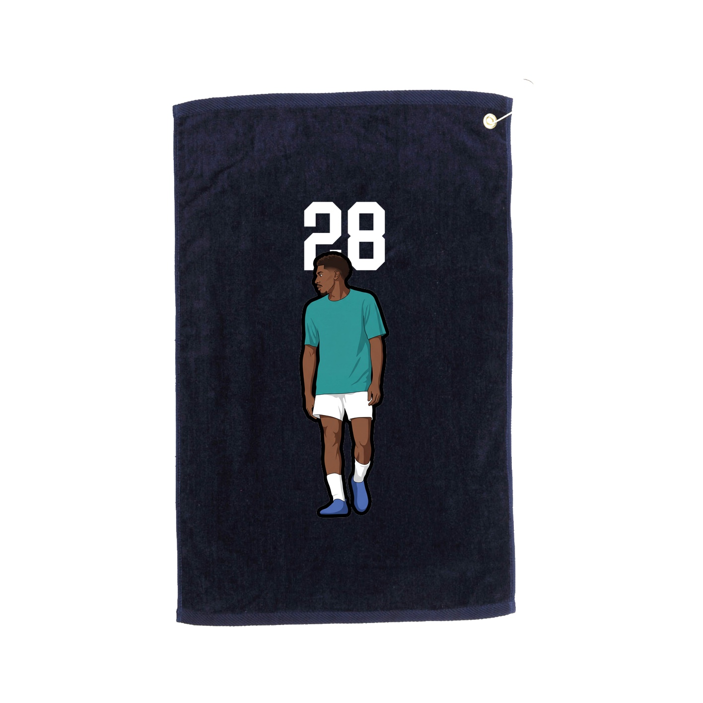 Golf Towel — Number Top in Navy
