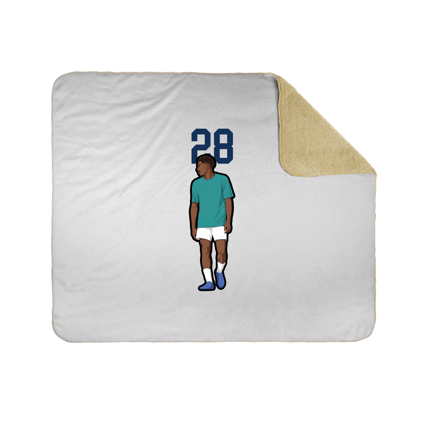 Throw Blanket — Number Top in White