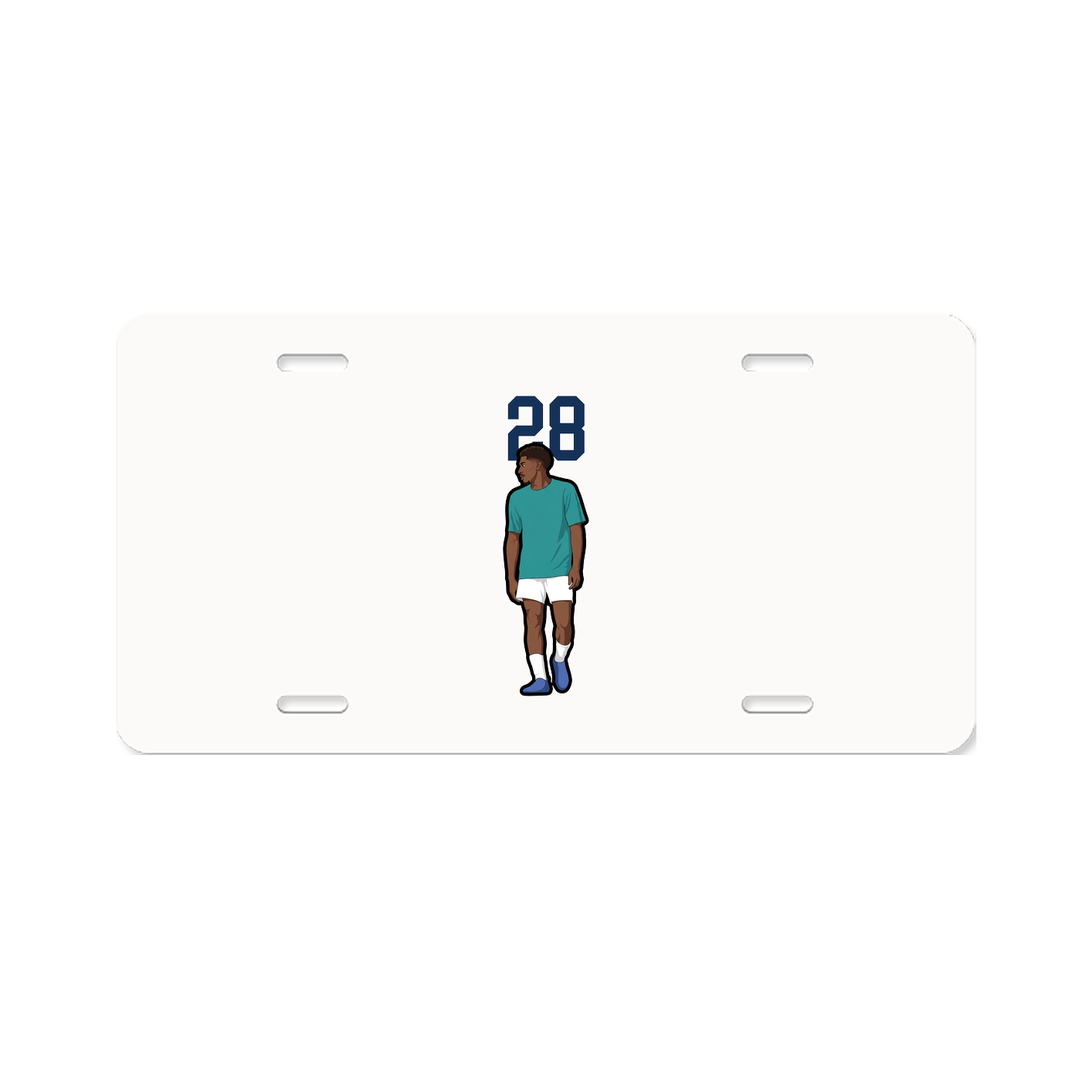 License Plate — Number Top in Classic