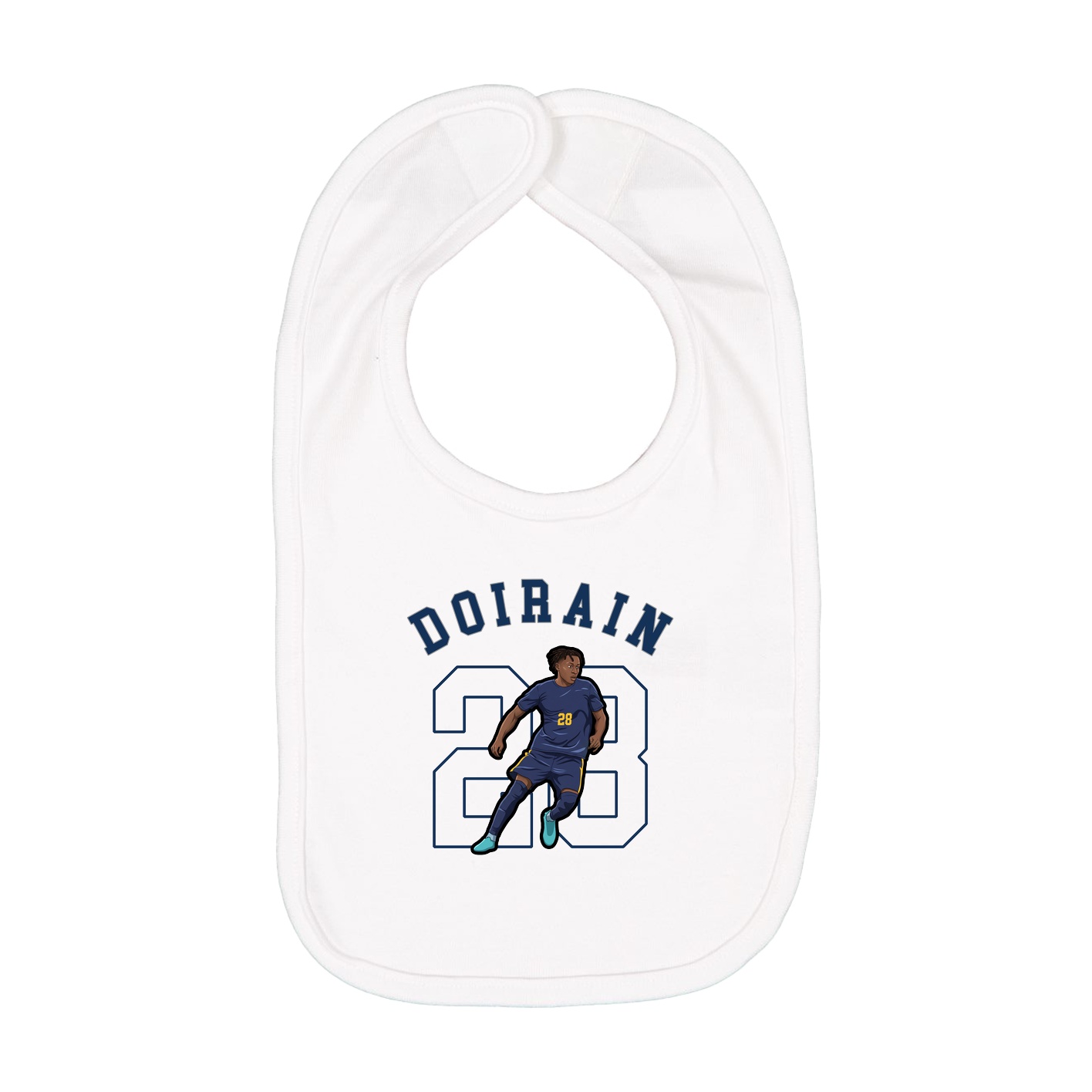 Infant Bib — Shirsey Arch in White
