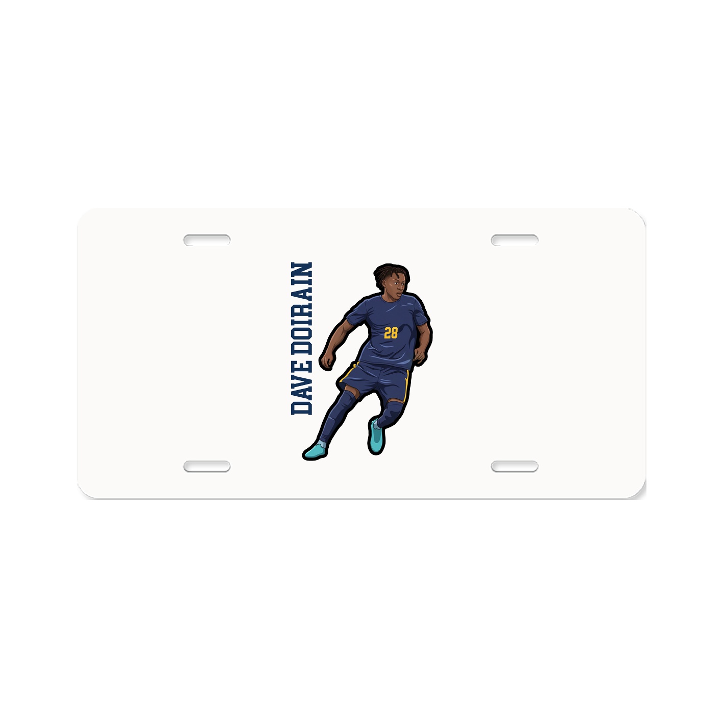 License Plate — Name Vertical in Classic