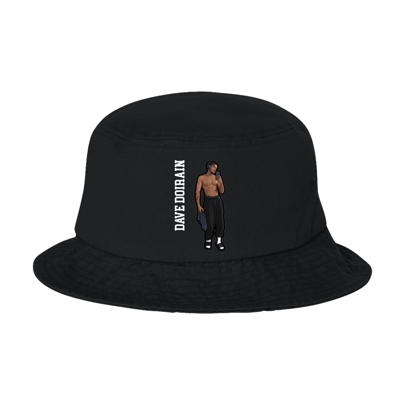 Bucket Cap — Name Vertical in Black