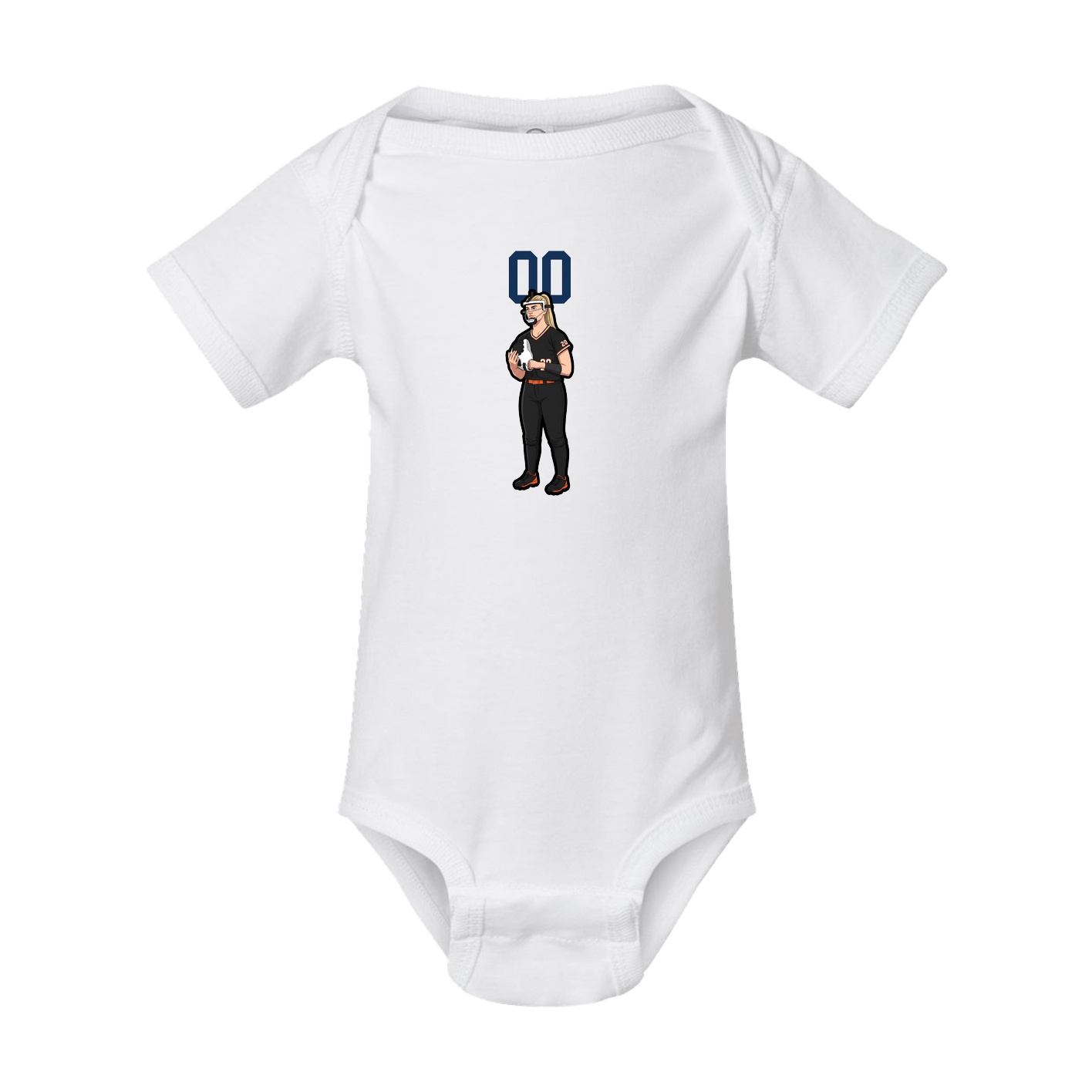 Baby Onesie — Number Top in White