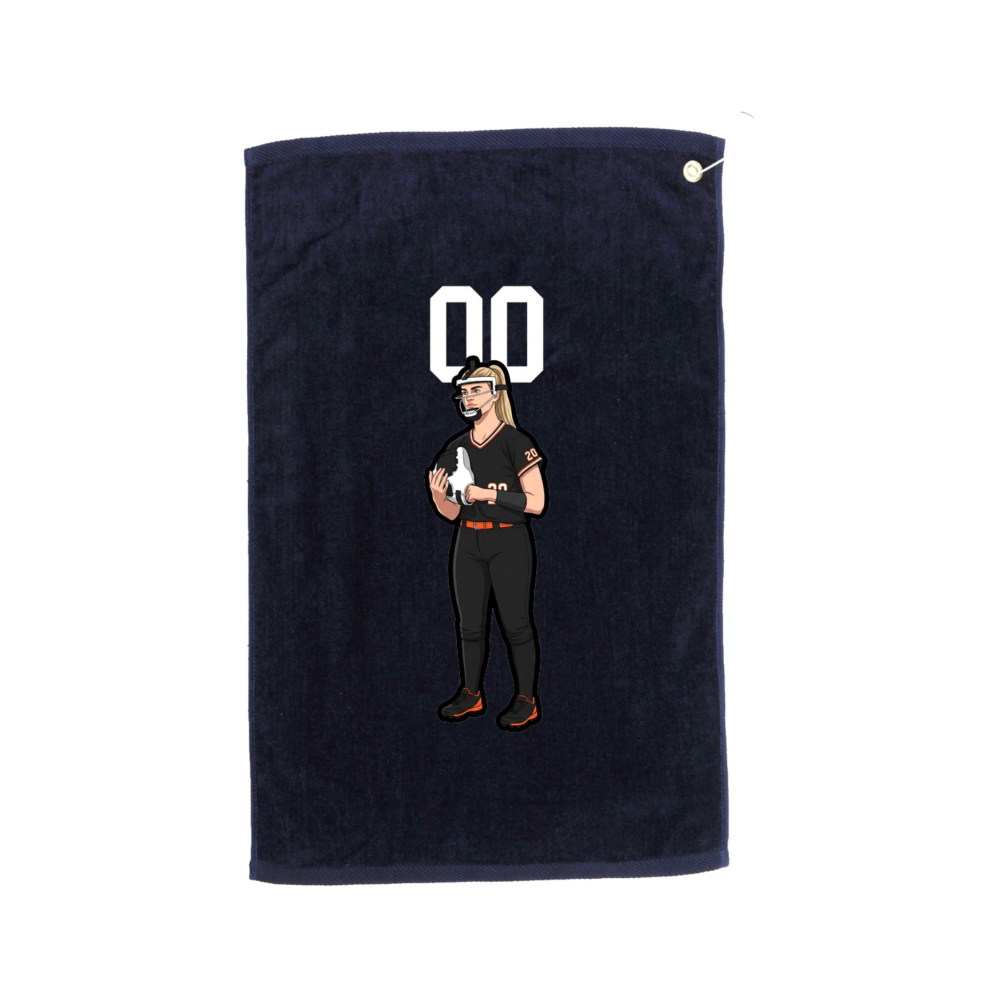 Golf Towel — Number Top in Navy