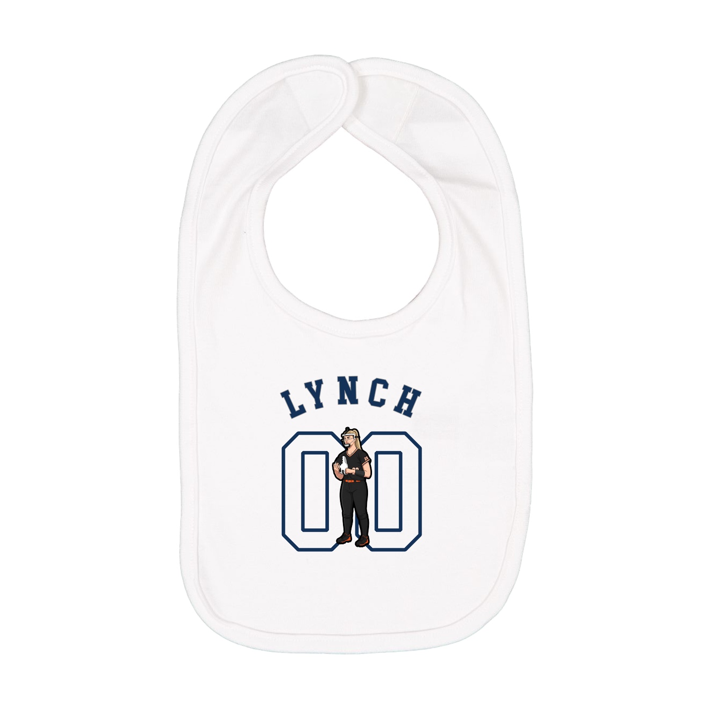 Infant Bib — Shirsey Arch in White