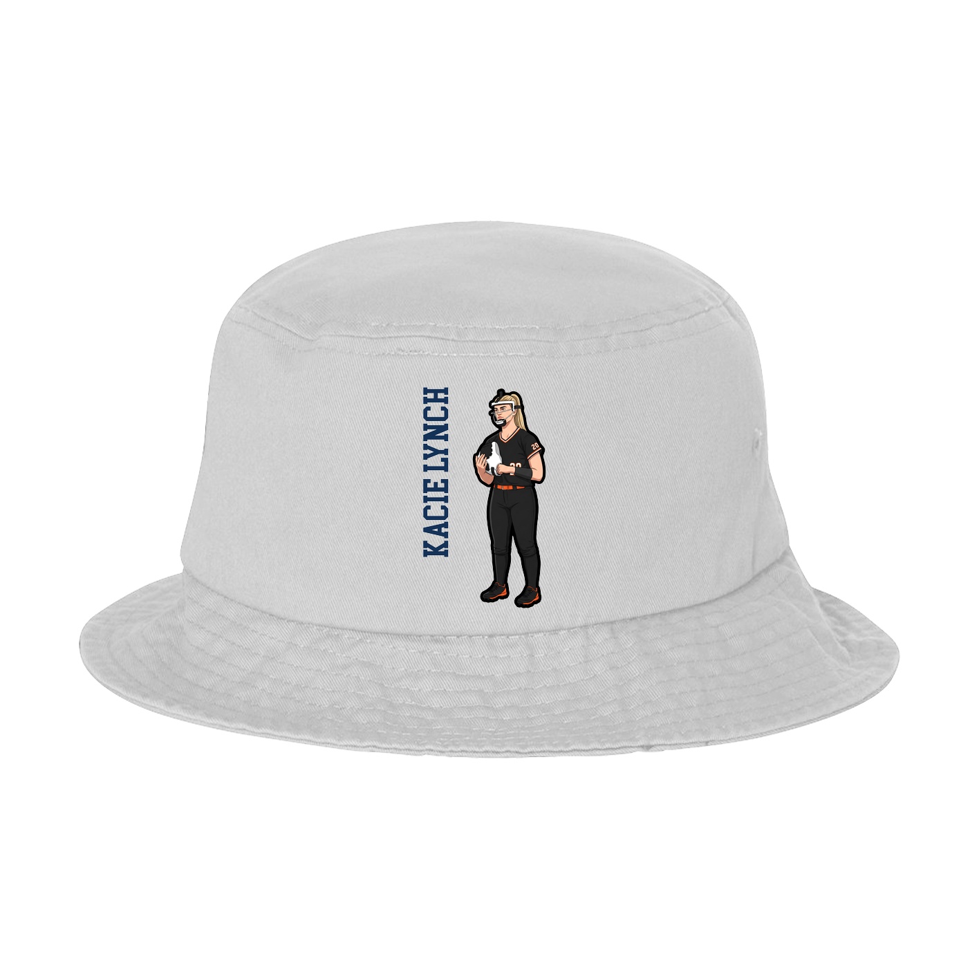 Bucket Cap — Name Vertical in White