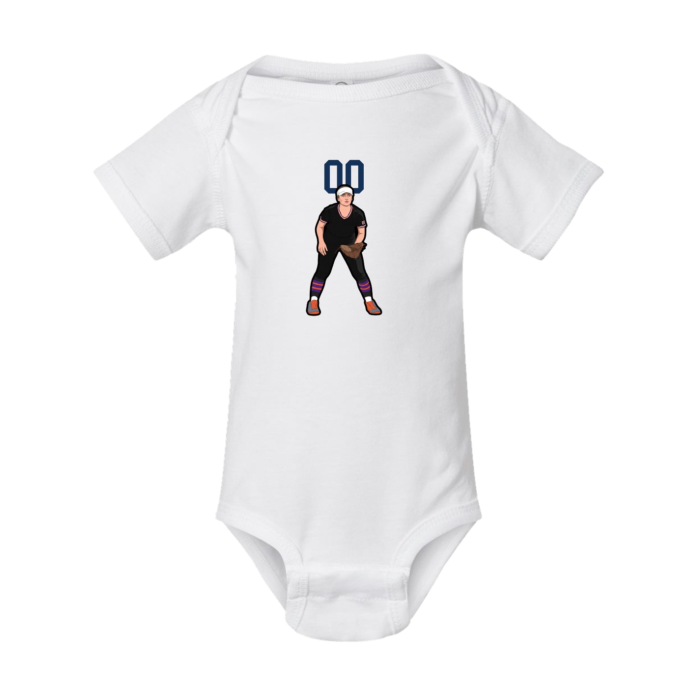 Baby Onesie — Number Top in White