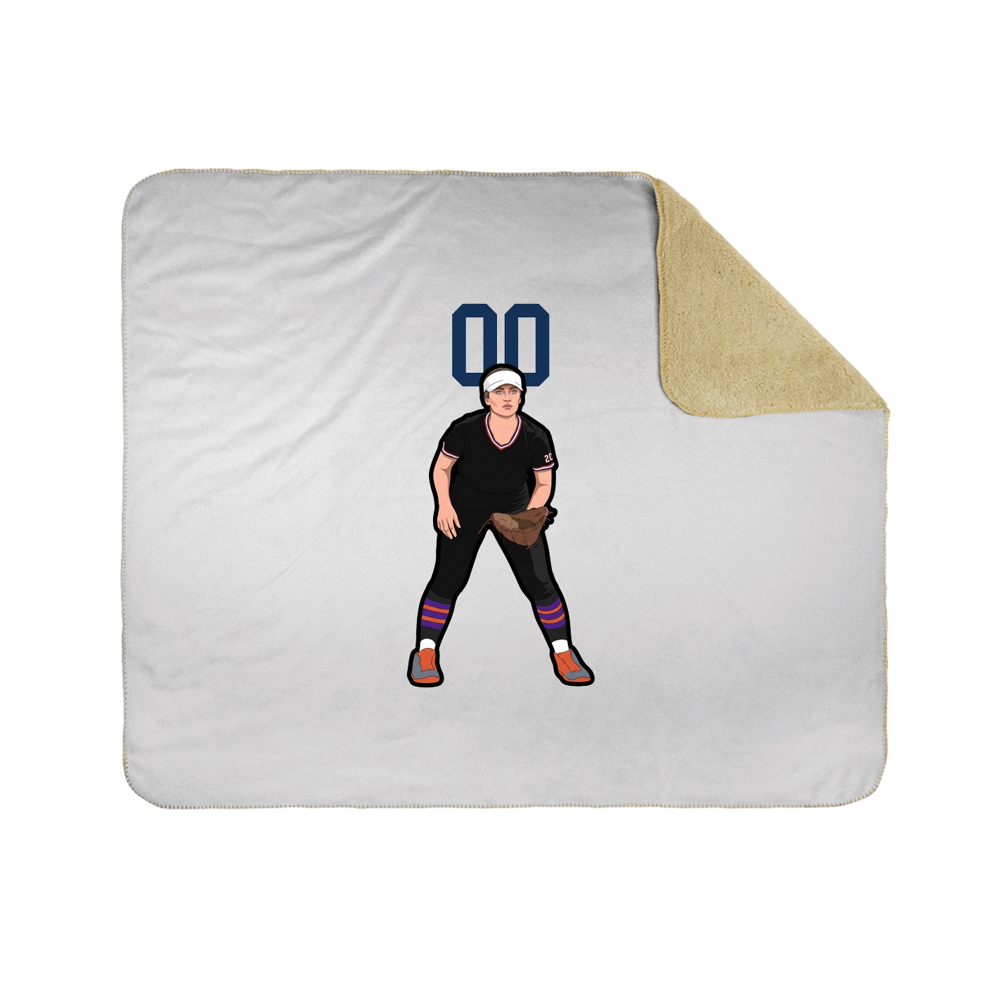 Throw Blanket — Number Top in White