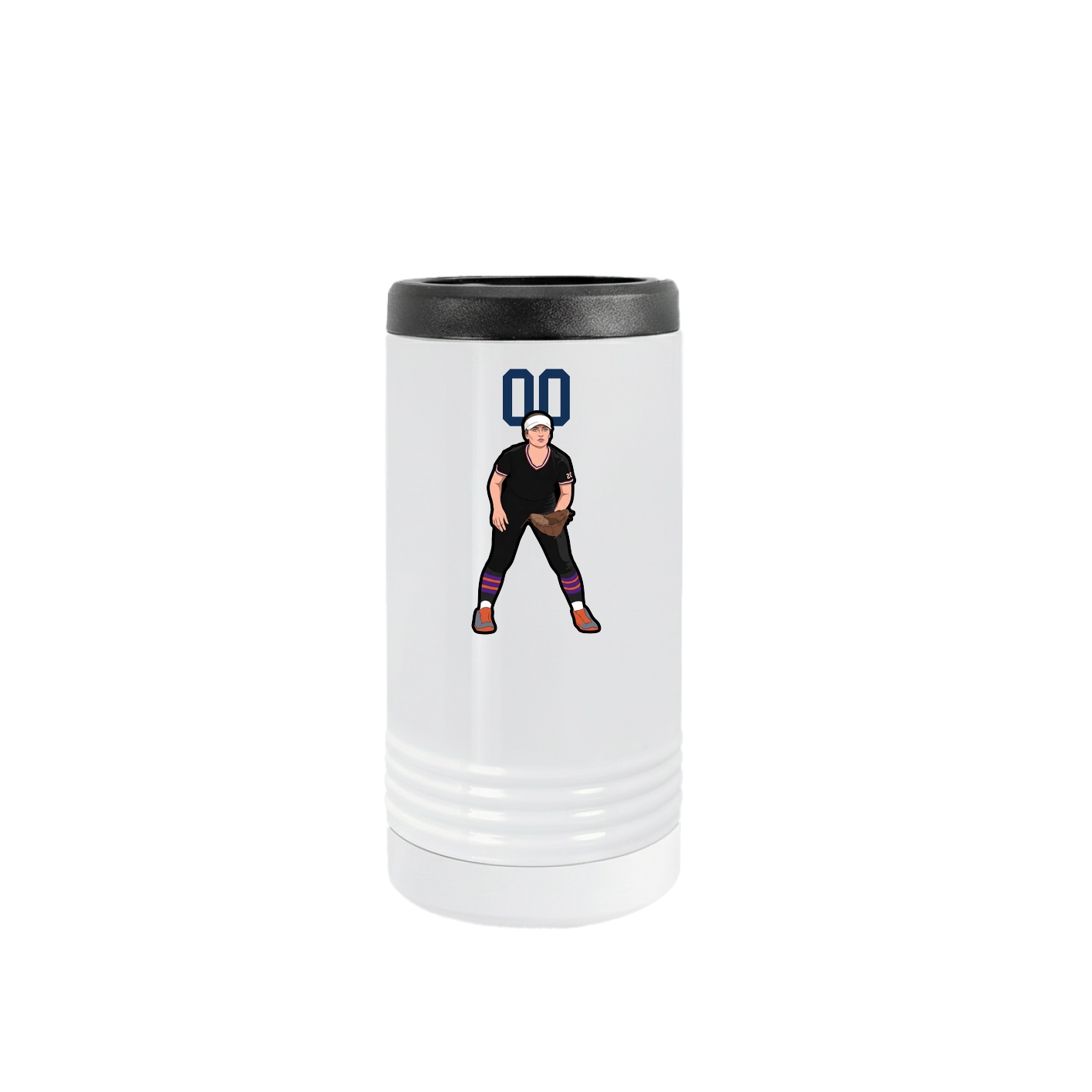 Slim Beverage Holder — Number Top in White