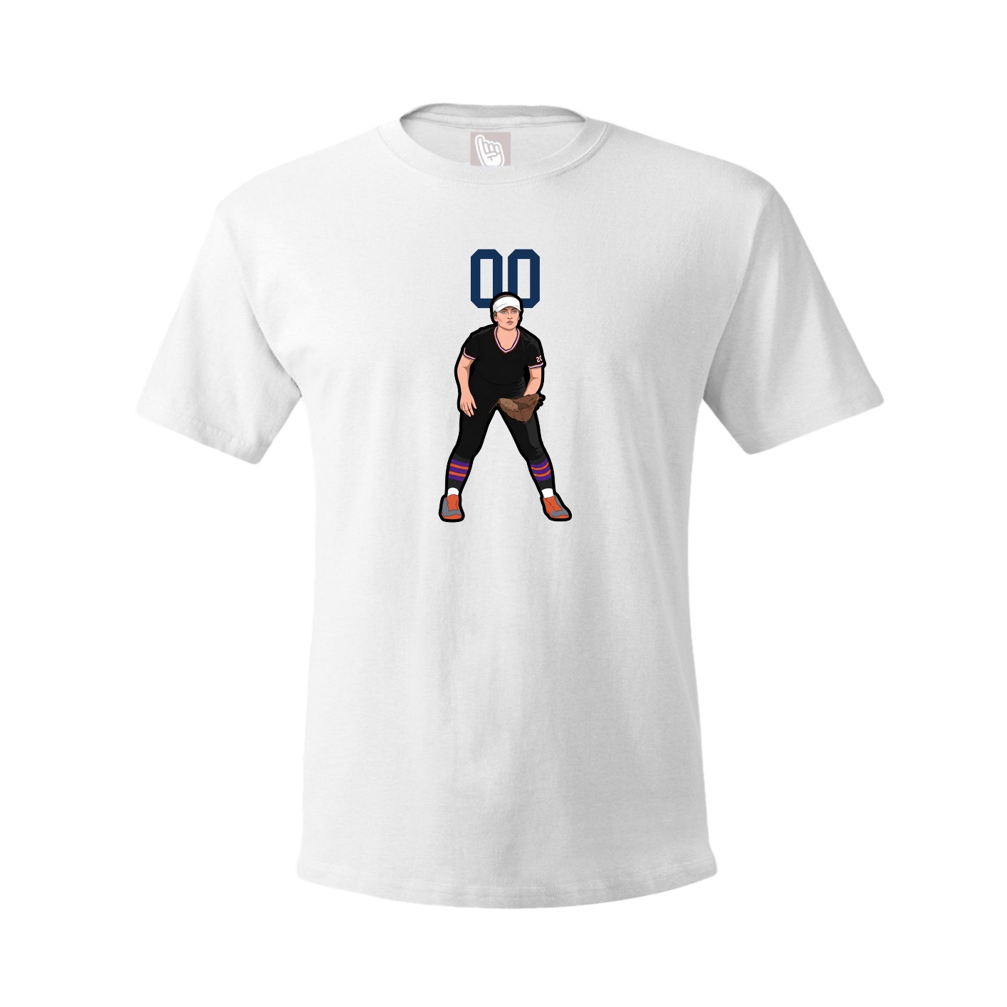 Youth Tee — Number Top in White