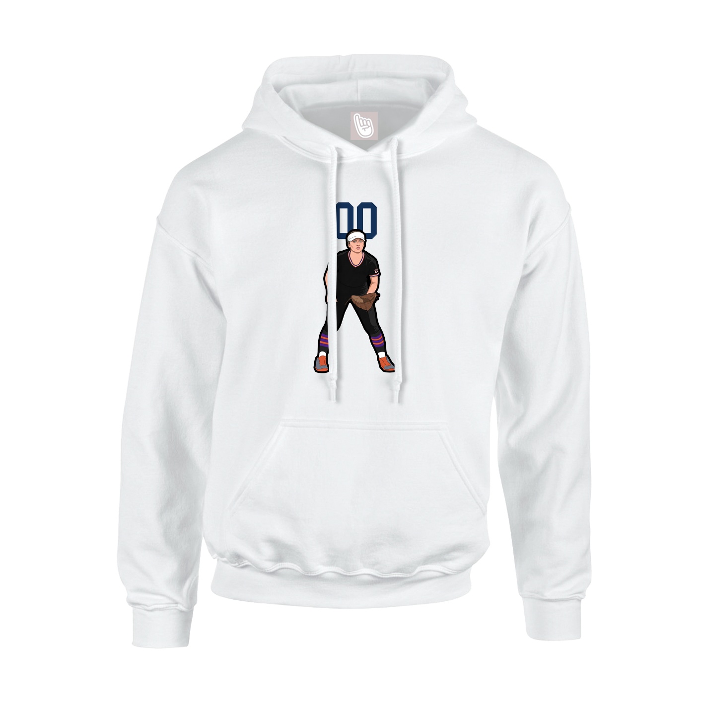 Hoodie — Number Top in White