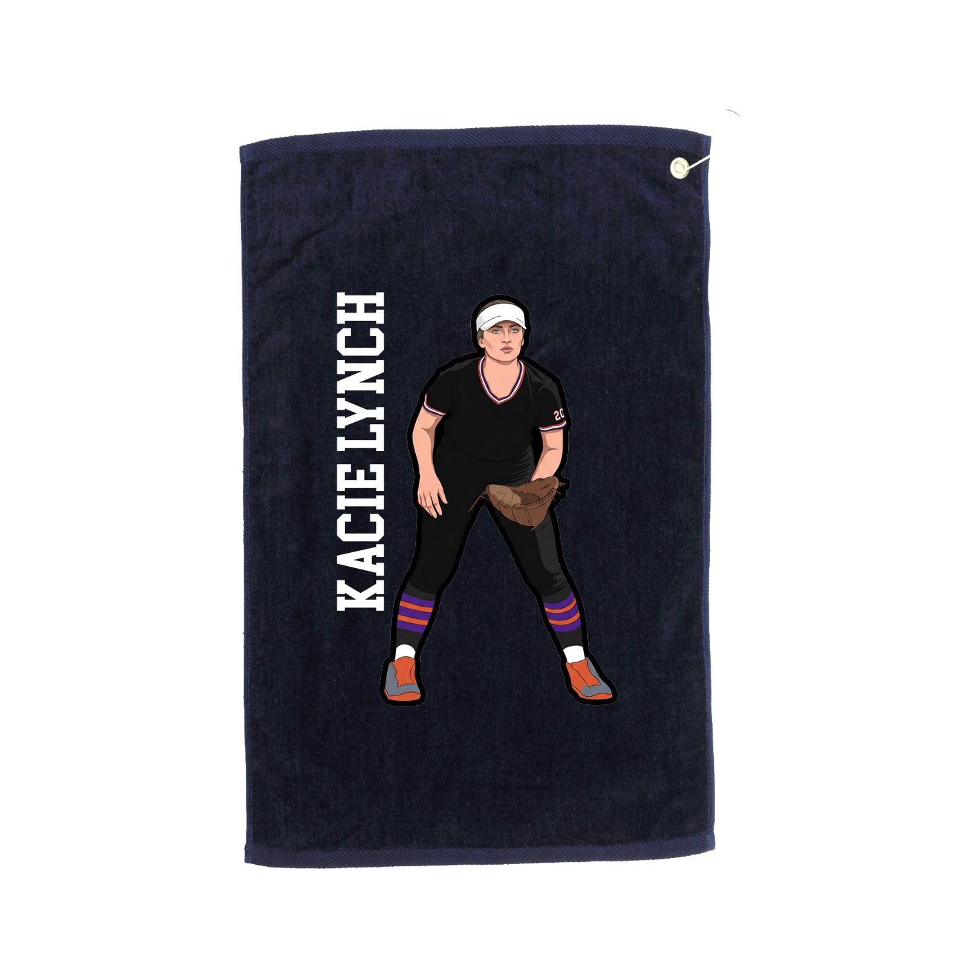 Golf Towel — Name Vertical in Navy