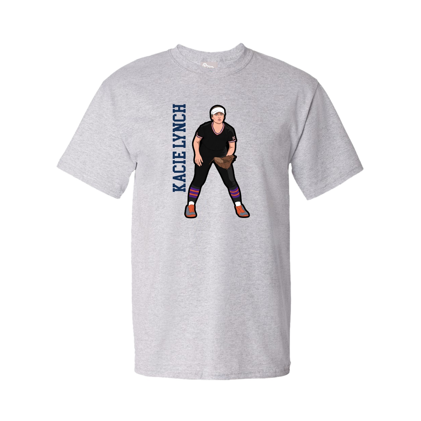 Tee — Name Vertical in Grey