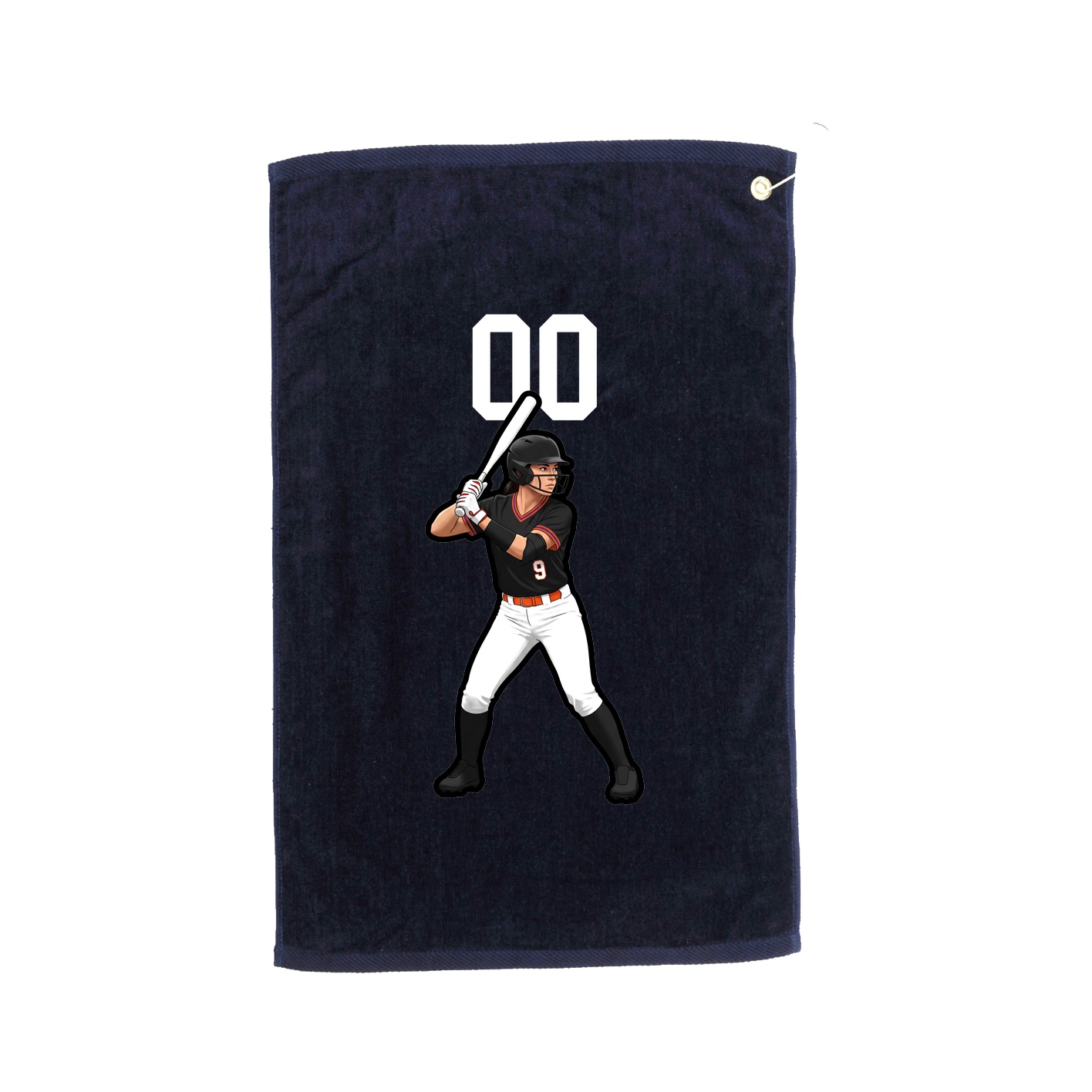 Golf Towel — Number Top in Navy