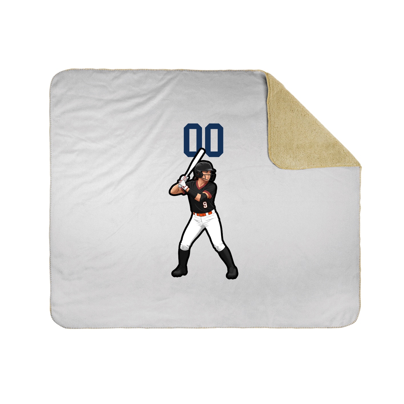 Throw Blanket — Number Top in White
