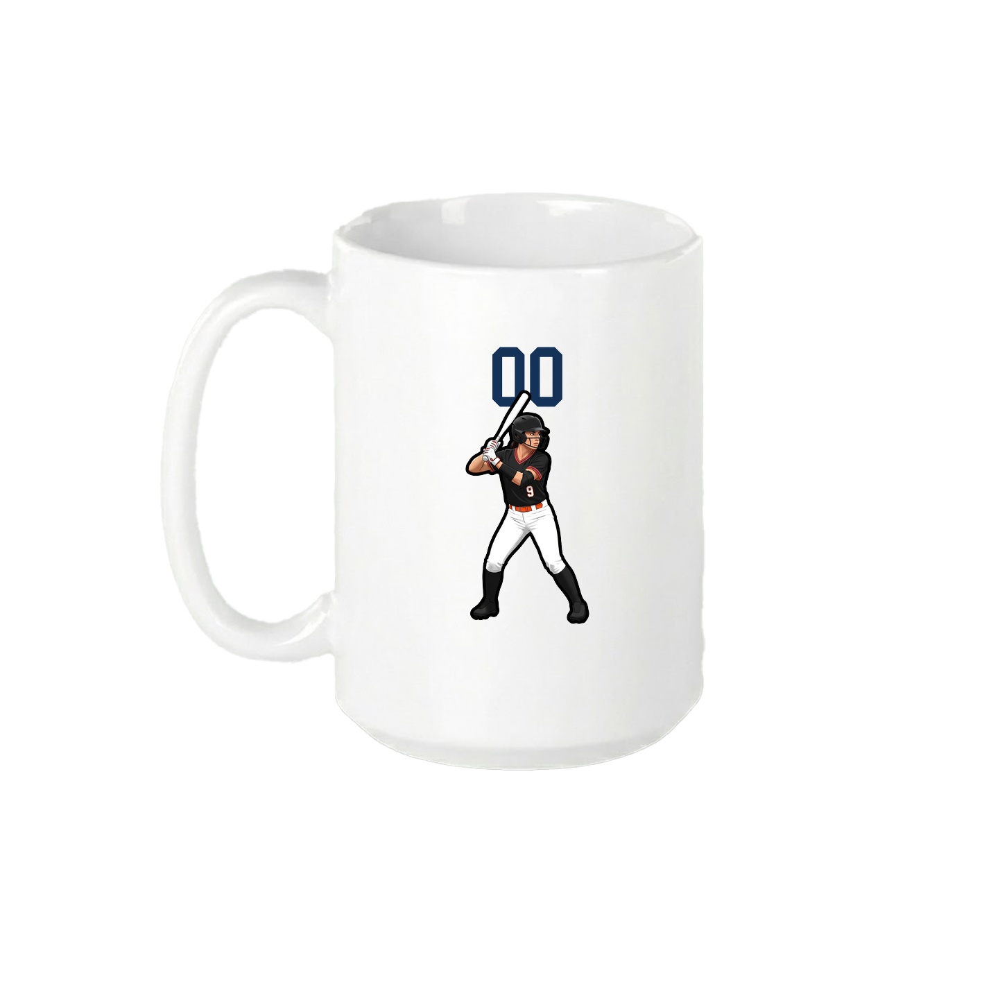 15oz Coffee Mug — Number Top in White