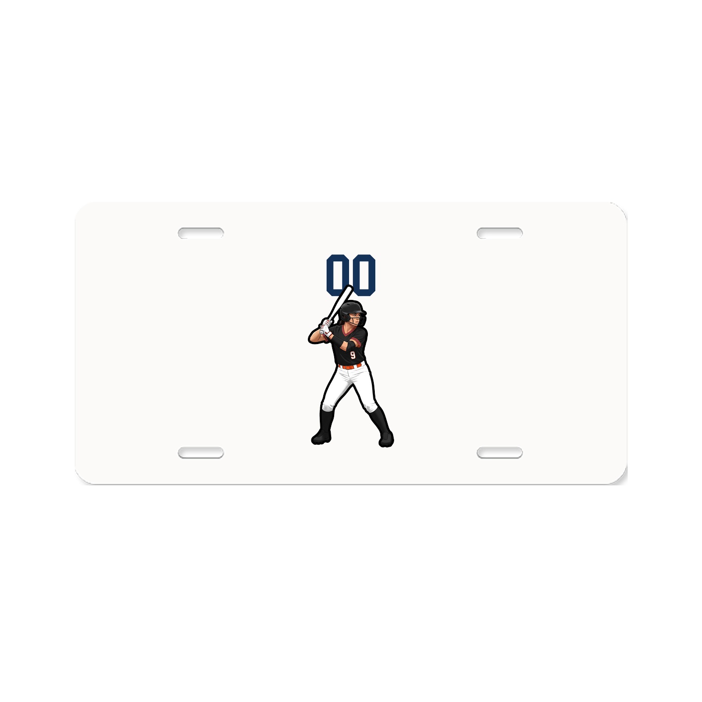 License Plate — Number Top in Classic