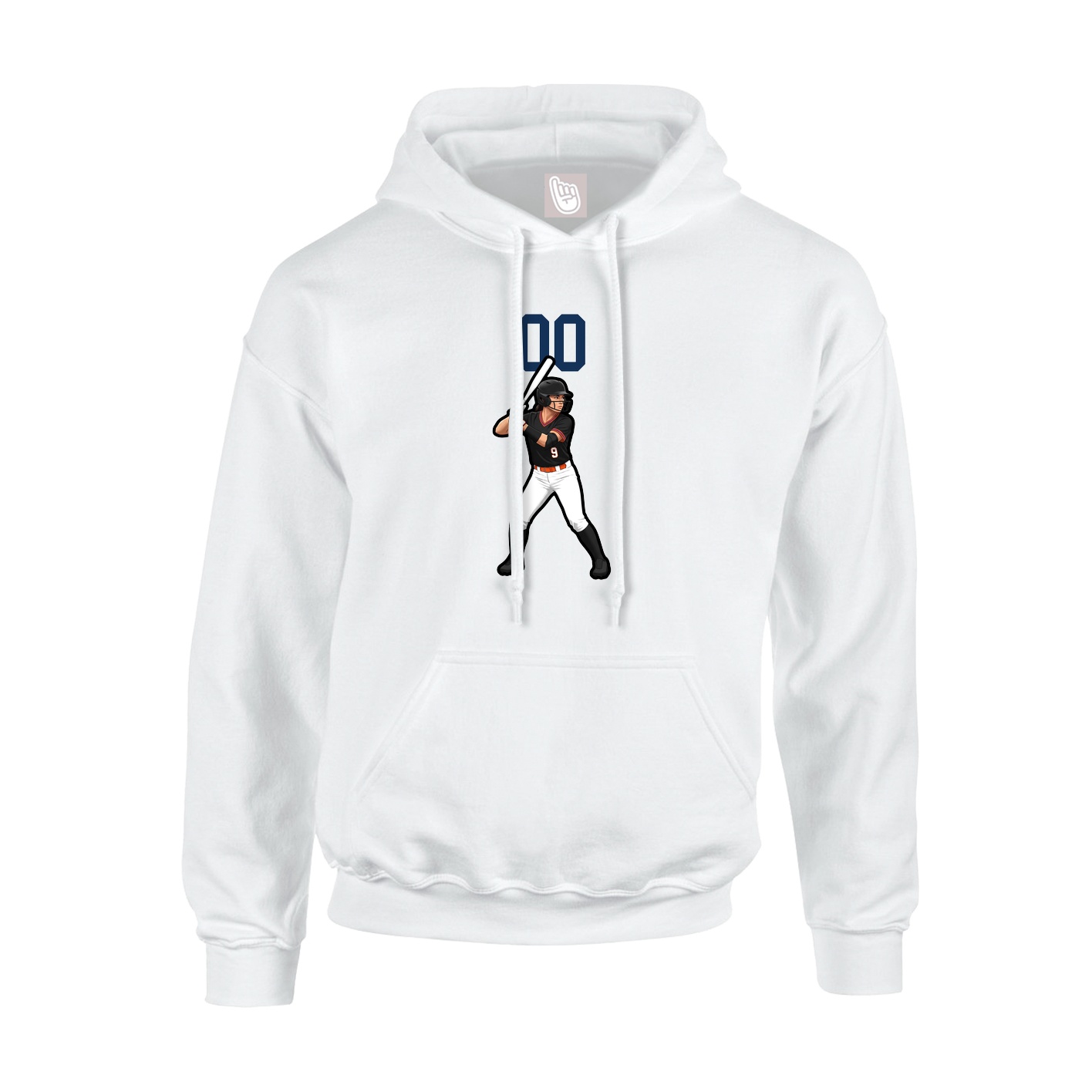 Hoodie — Number Top in White