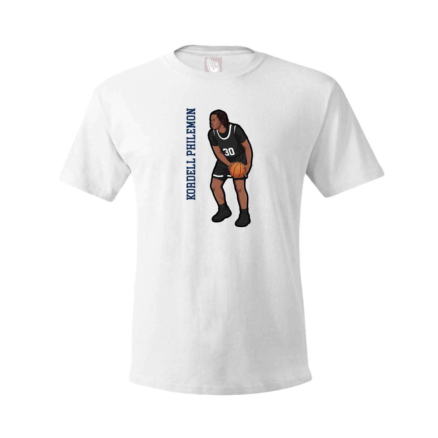 Youth Tee — Name Vertical in White