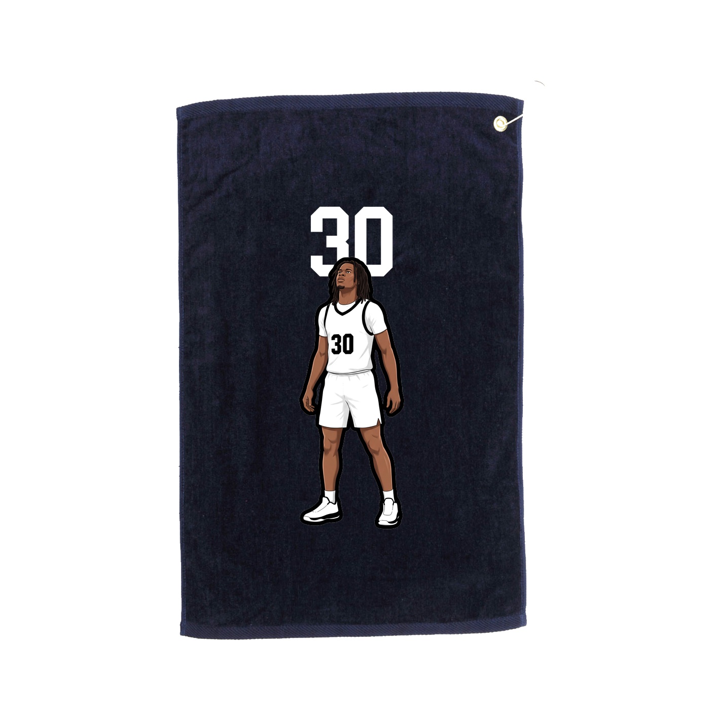 Golf Towel — Number Top in Navy