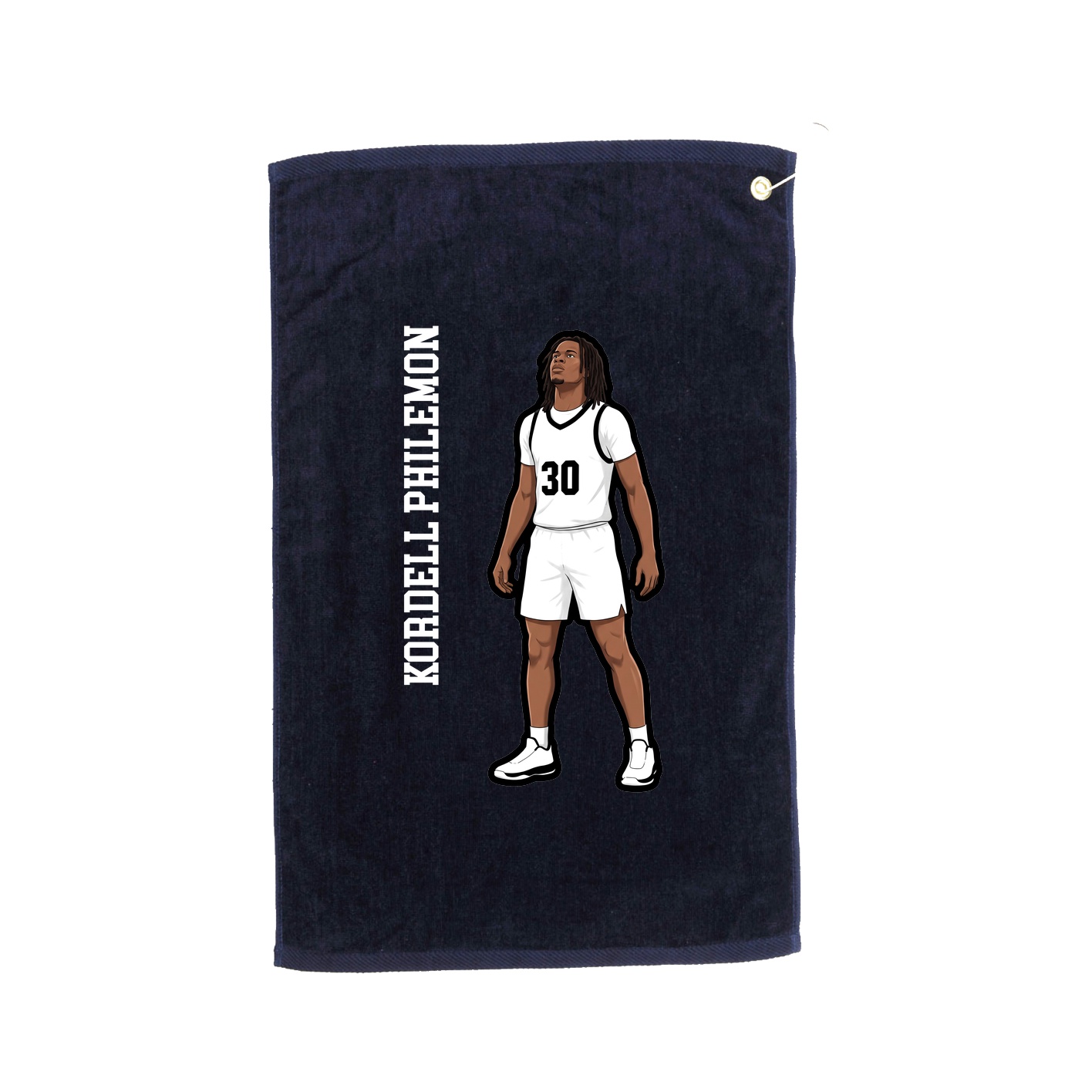 Golf Towel — Name Vertical in Navy