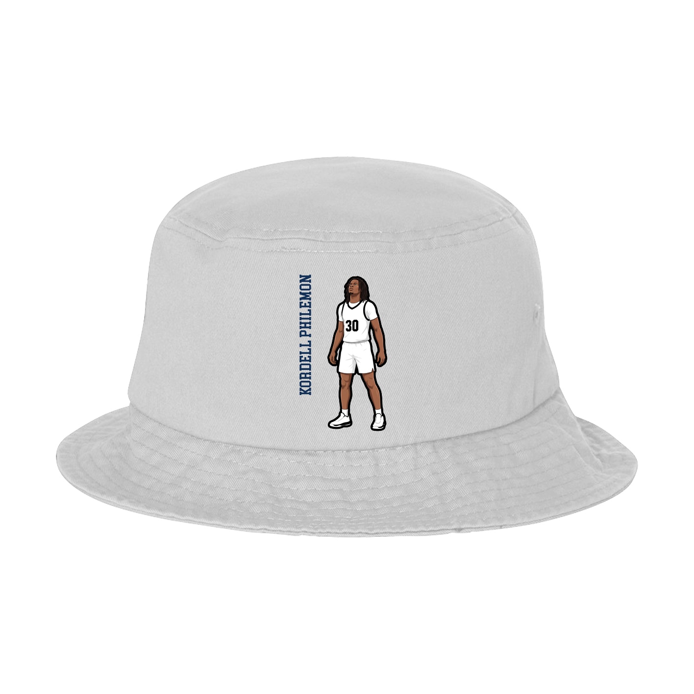 Bucket Cap — Name Vertical in White