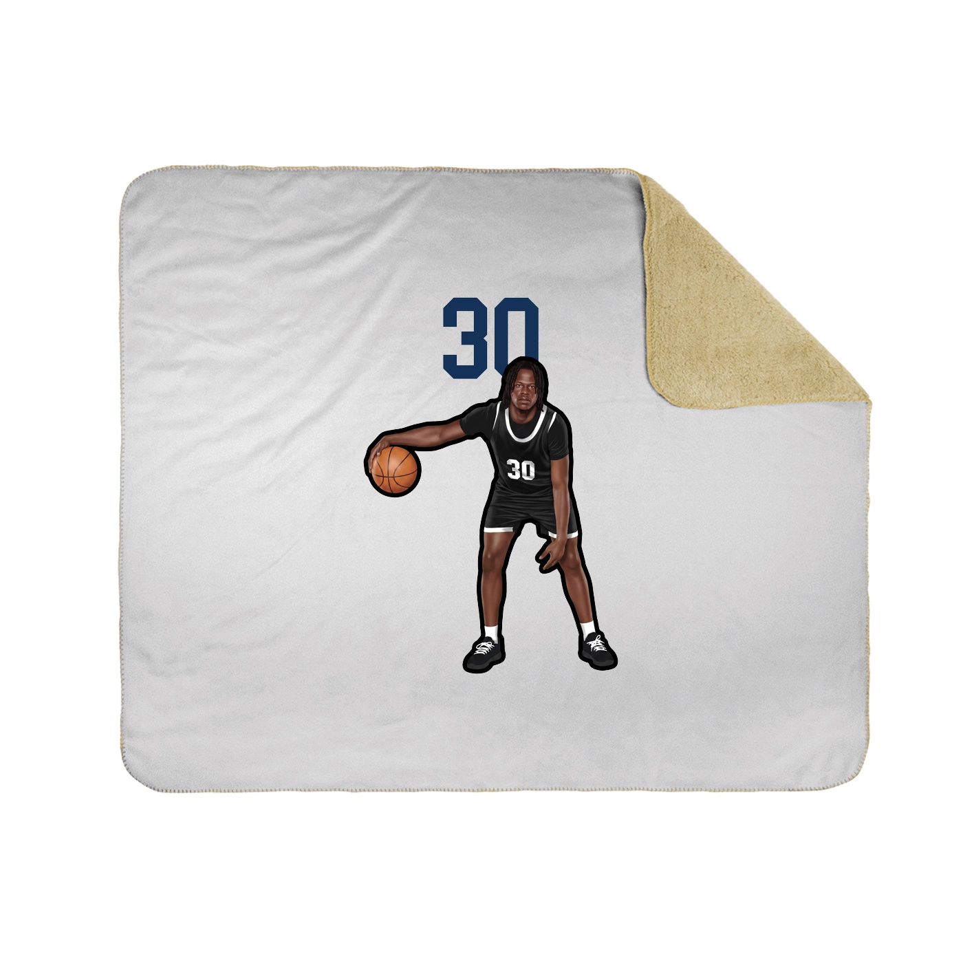 Throw Blanket — Number Top in White