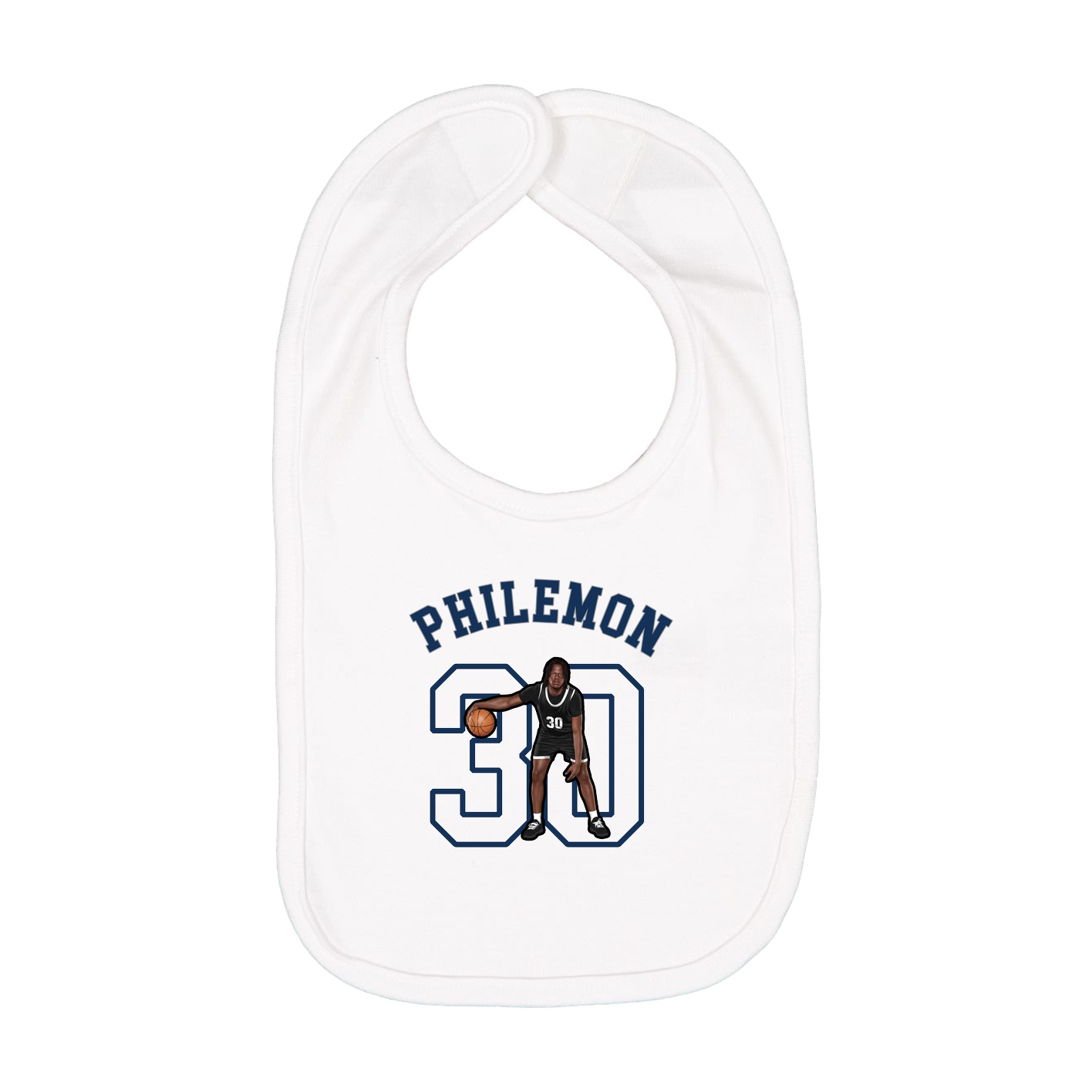 Infant Bib — Shirsey Arch in White